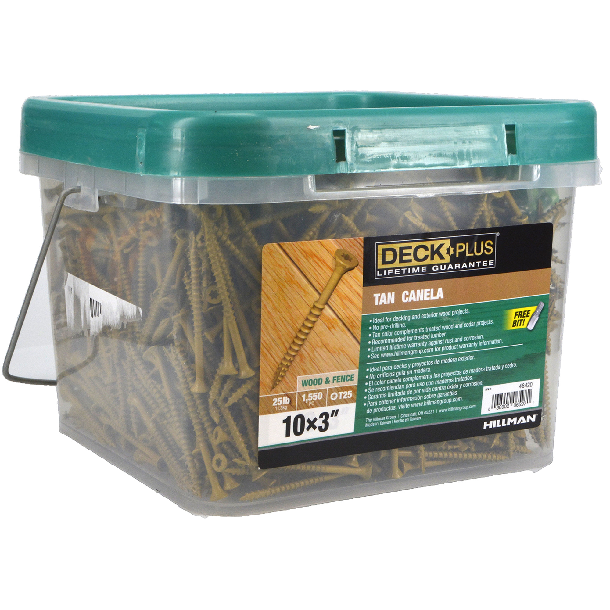 Deck Plus Tan Deck Screws (#10 x 3 in.)