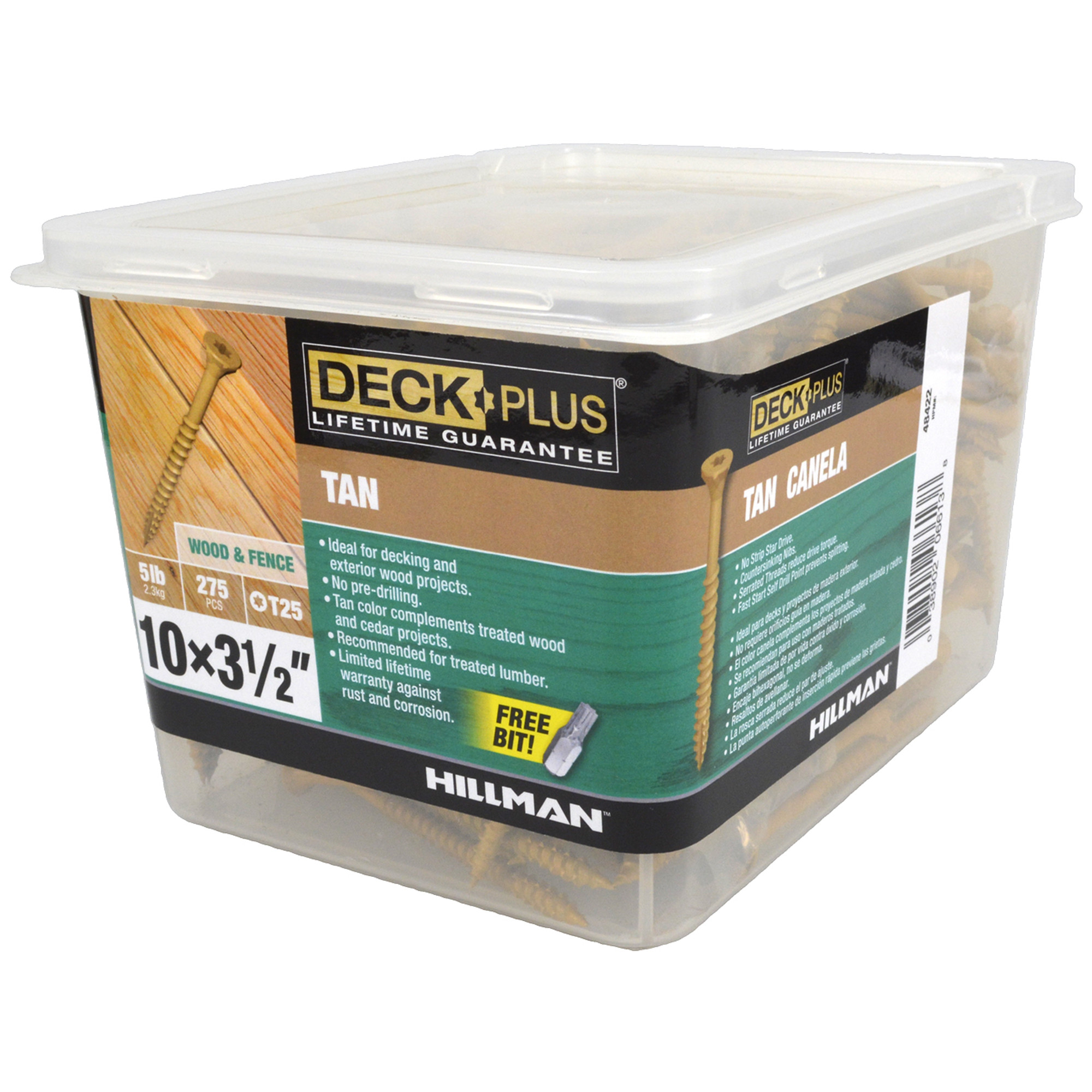 Deck Plus Tan Deck Screws (#10 x 3-1/2 in.)