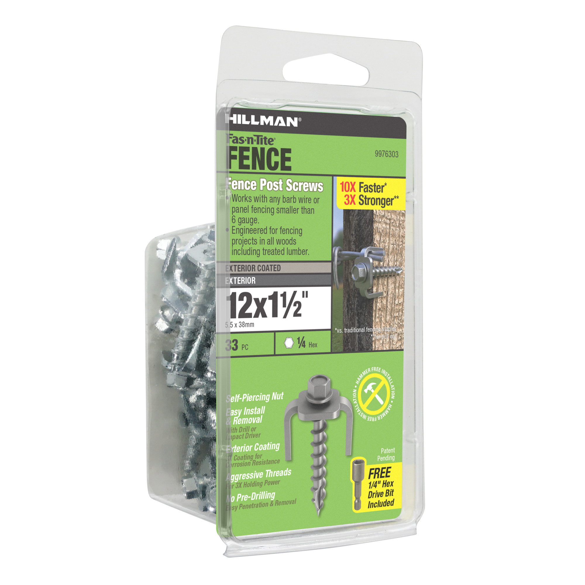 Hillman Exterior-Coated Fence Post Screws (#12 x 1-1/2 in.)