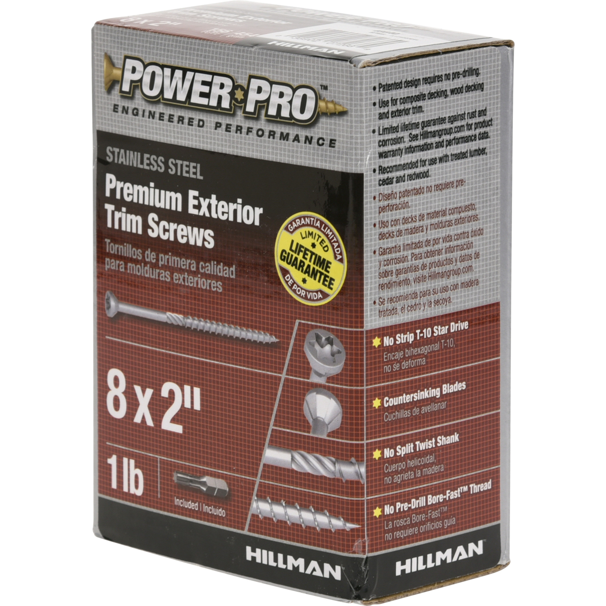 Power Pro Premium 305 Stainless Steel Trim Screws (#8 x 2 in.) - 156 pc