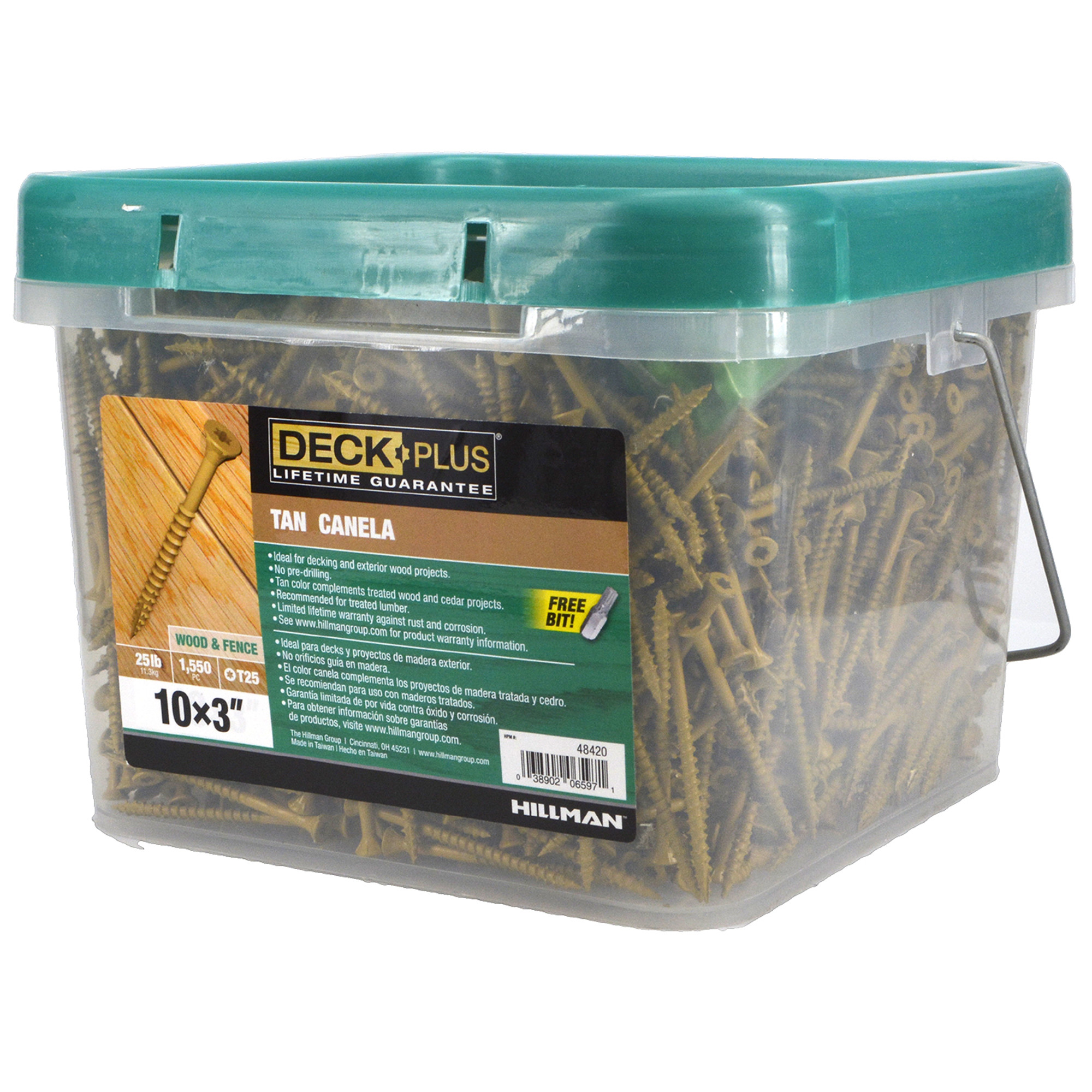 Deck Plus Tan Deck Screws (#10 x 3 in.)
