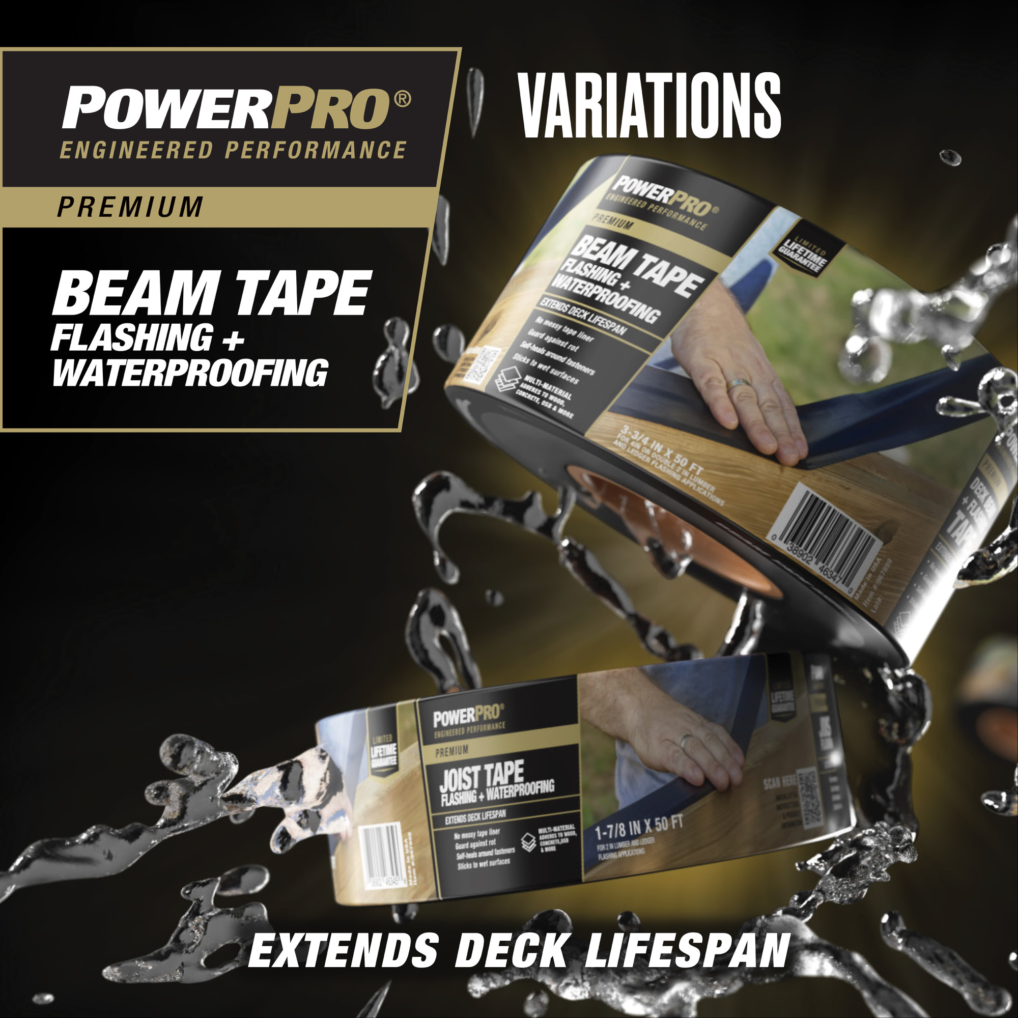Power Pro Premium Exterior Deck Beam Flashing Tape (3.78 in. x 50 ft.)