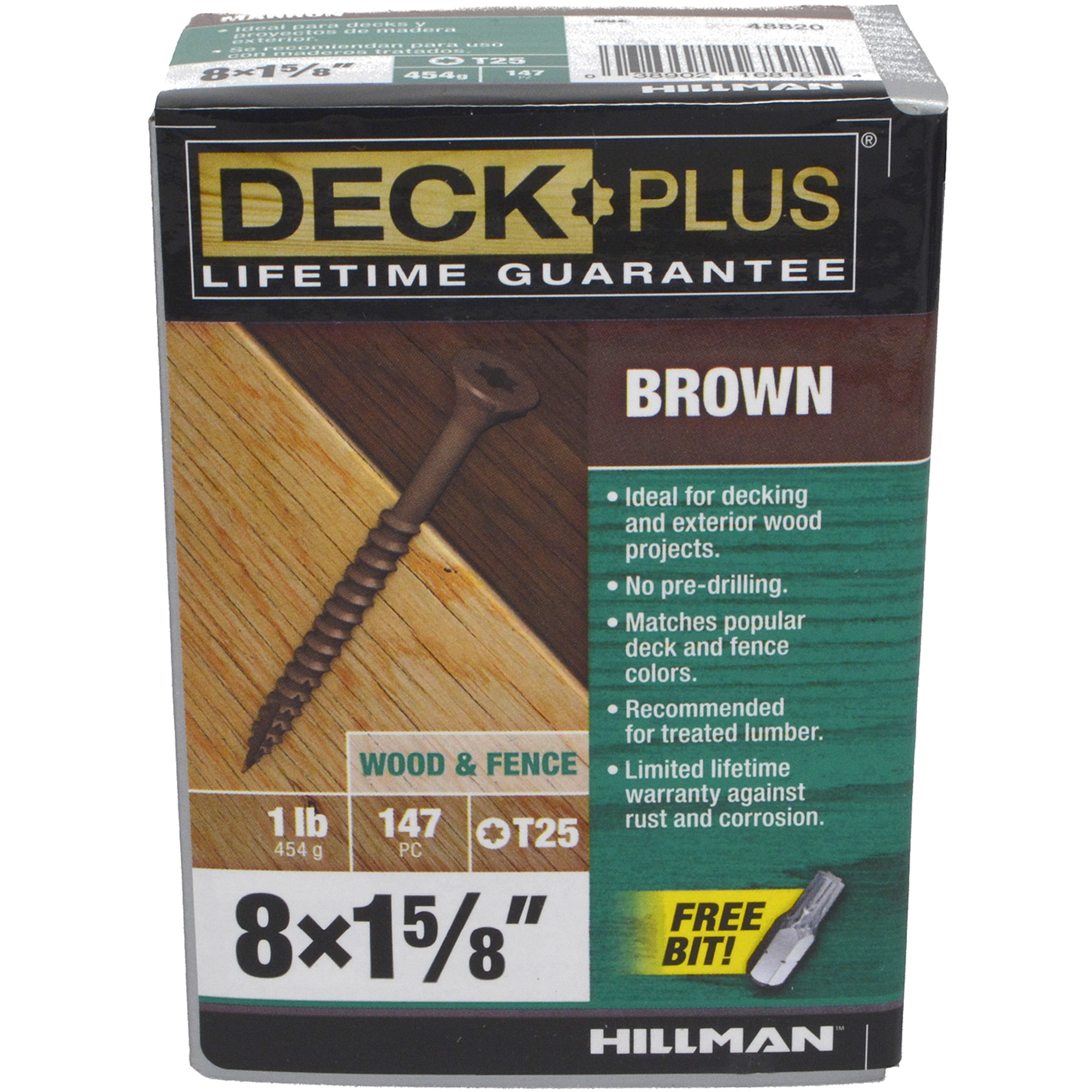 Deck Plus Brown Deck Screws (#8 x 1-5/8 in.)