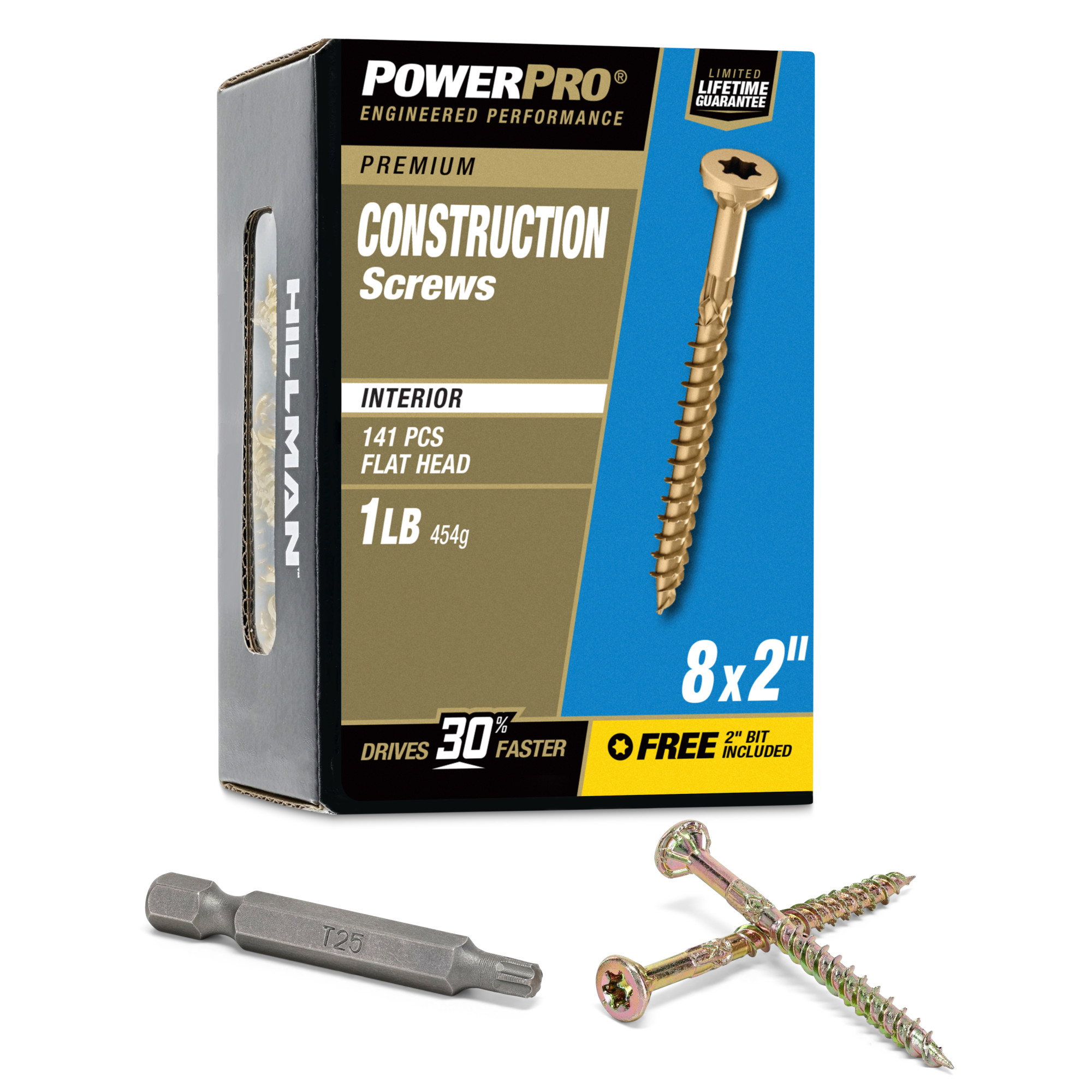 Power Pro Premium Interior Construction Screws (#8 x 2 in.) - 141 pc