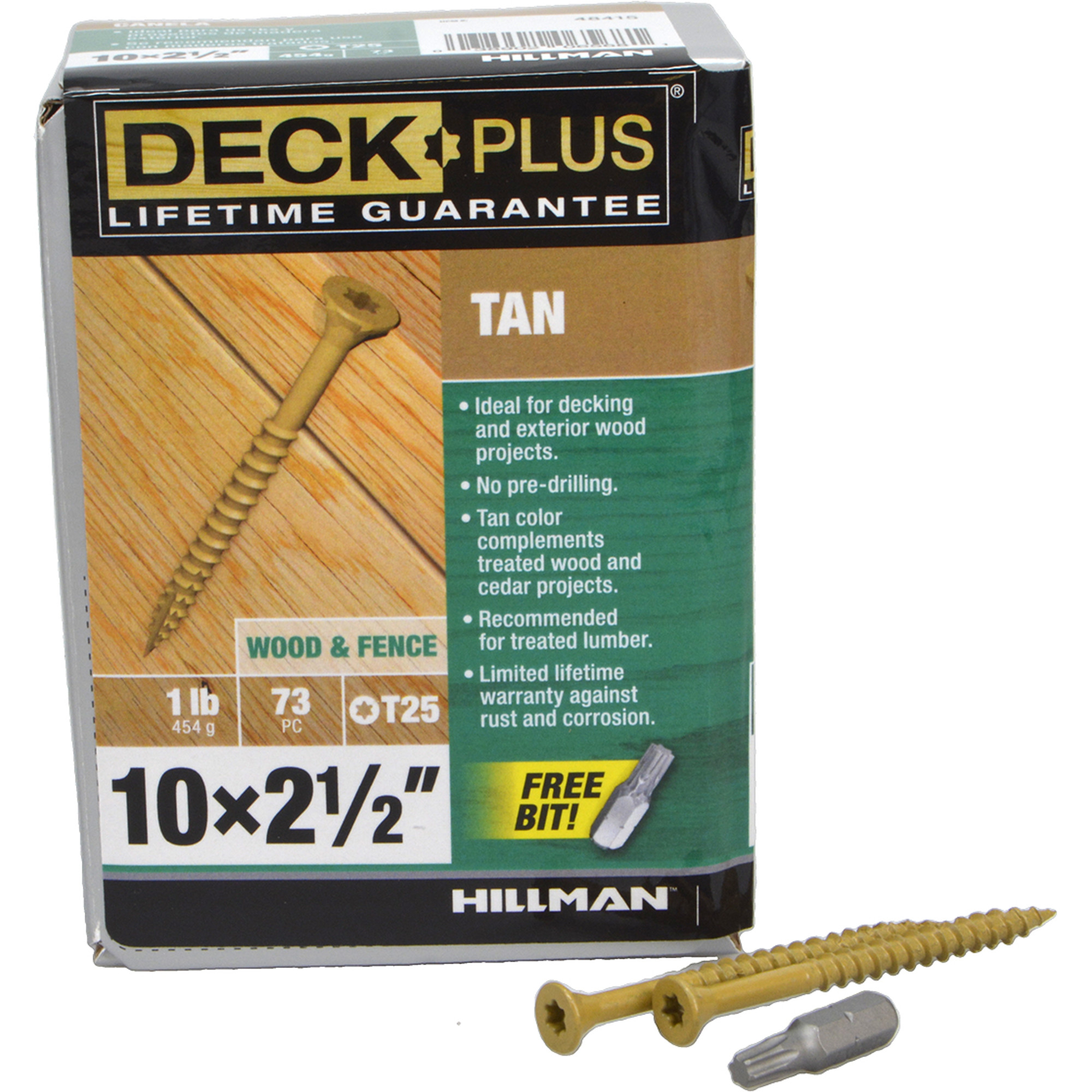 Deck Plus Tan Deck Screws (#10 x 2-1/2 in.)