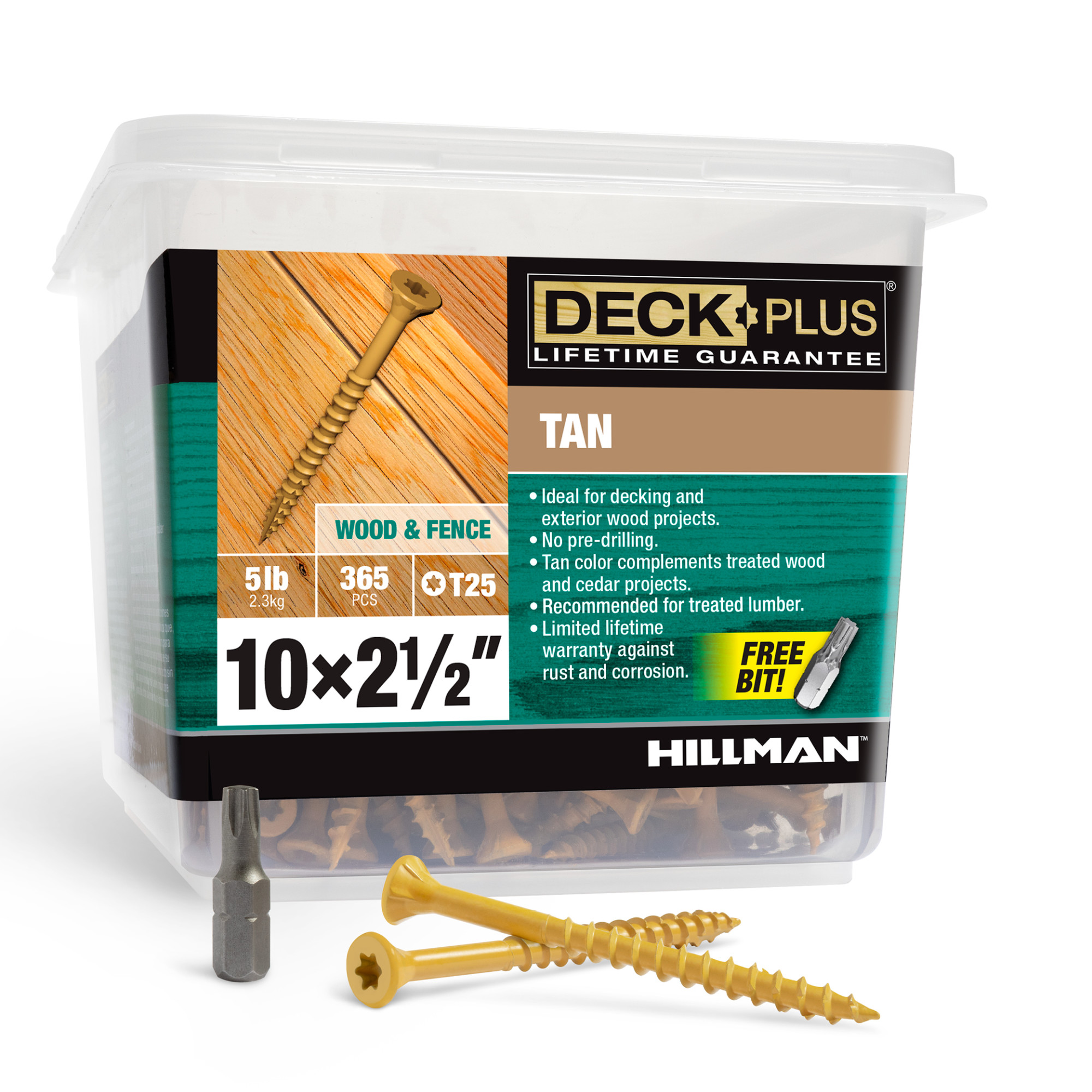Deck Plus Tan Deck Screws (#10 x 2-1/2 in.)