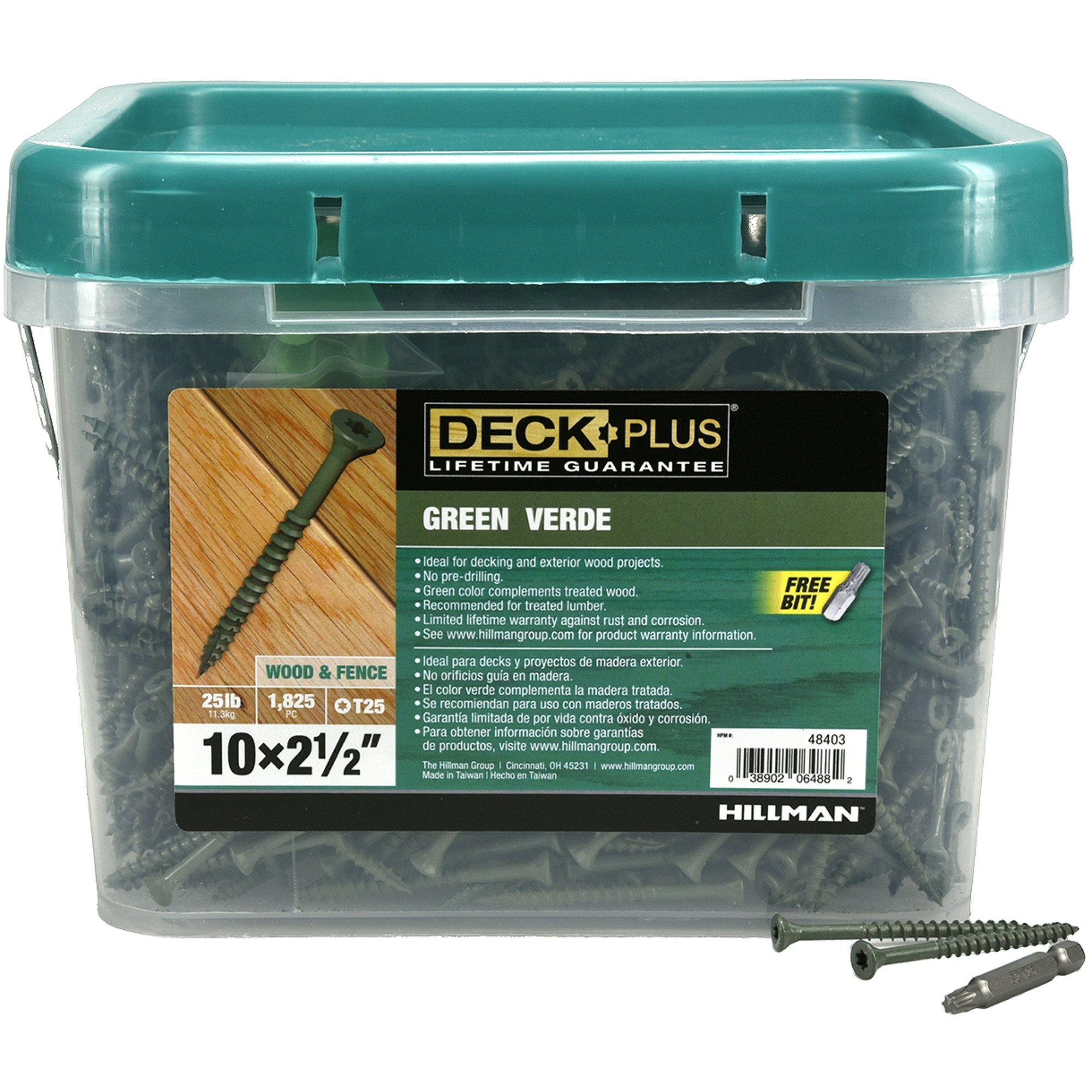 Deck Plus Green Deck Screws (#10 x 2-1/2 in.)