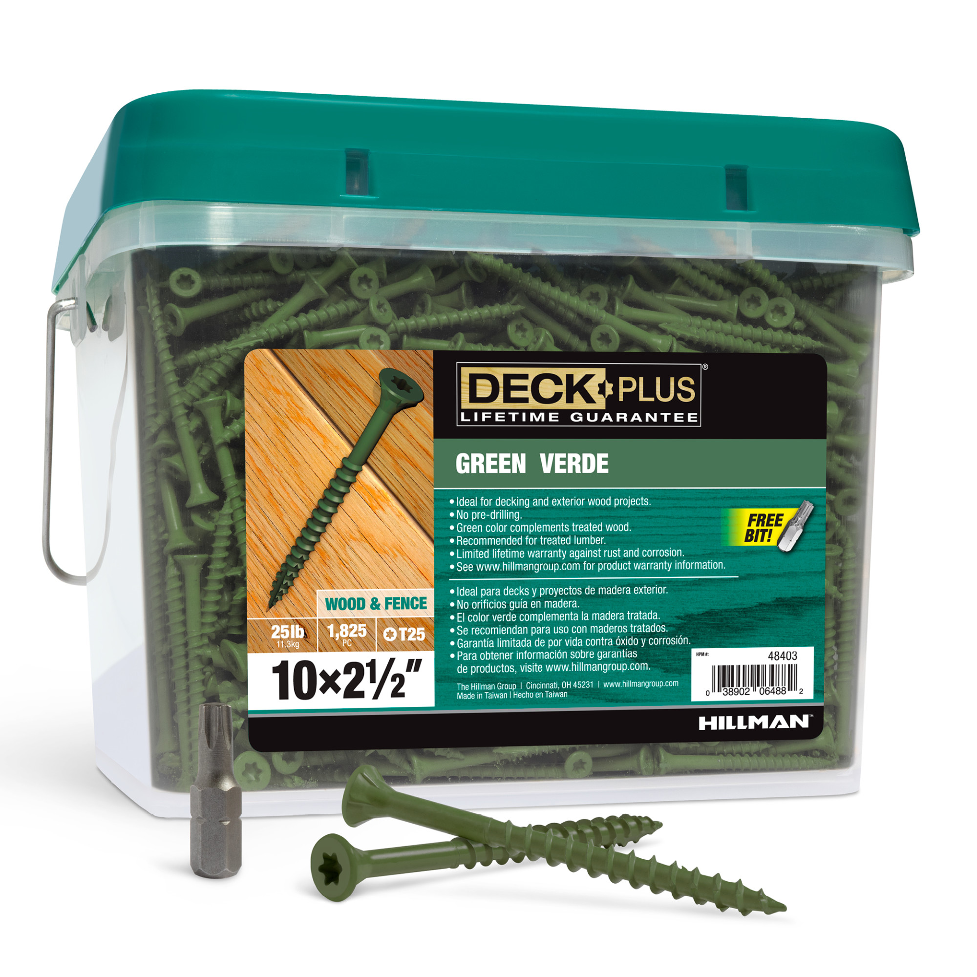 Deck Plus Green Deck Screws (#10 x 2-1/2 in.)