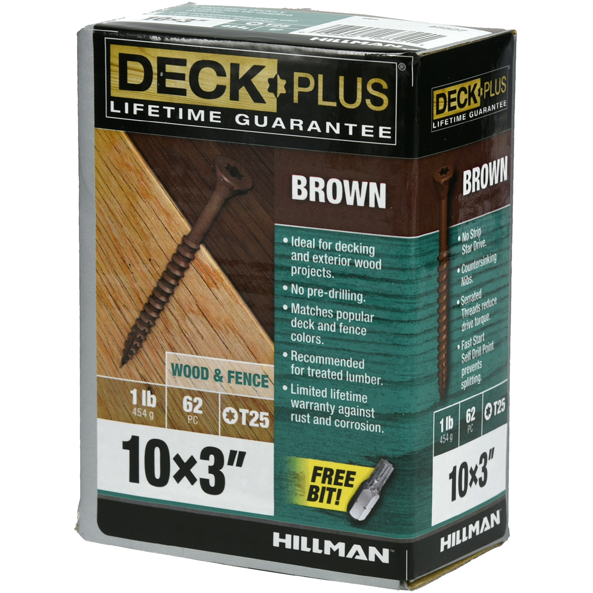 Deck Plus Brown Deck Screws (#10 x 3 in.)