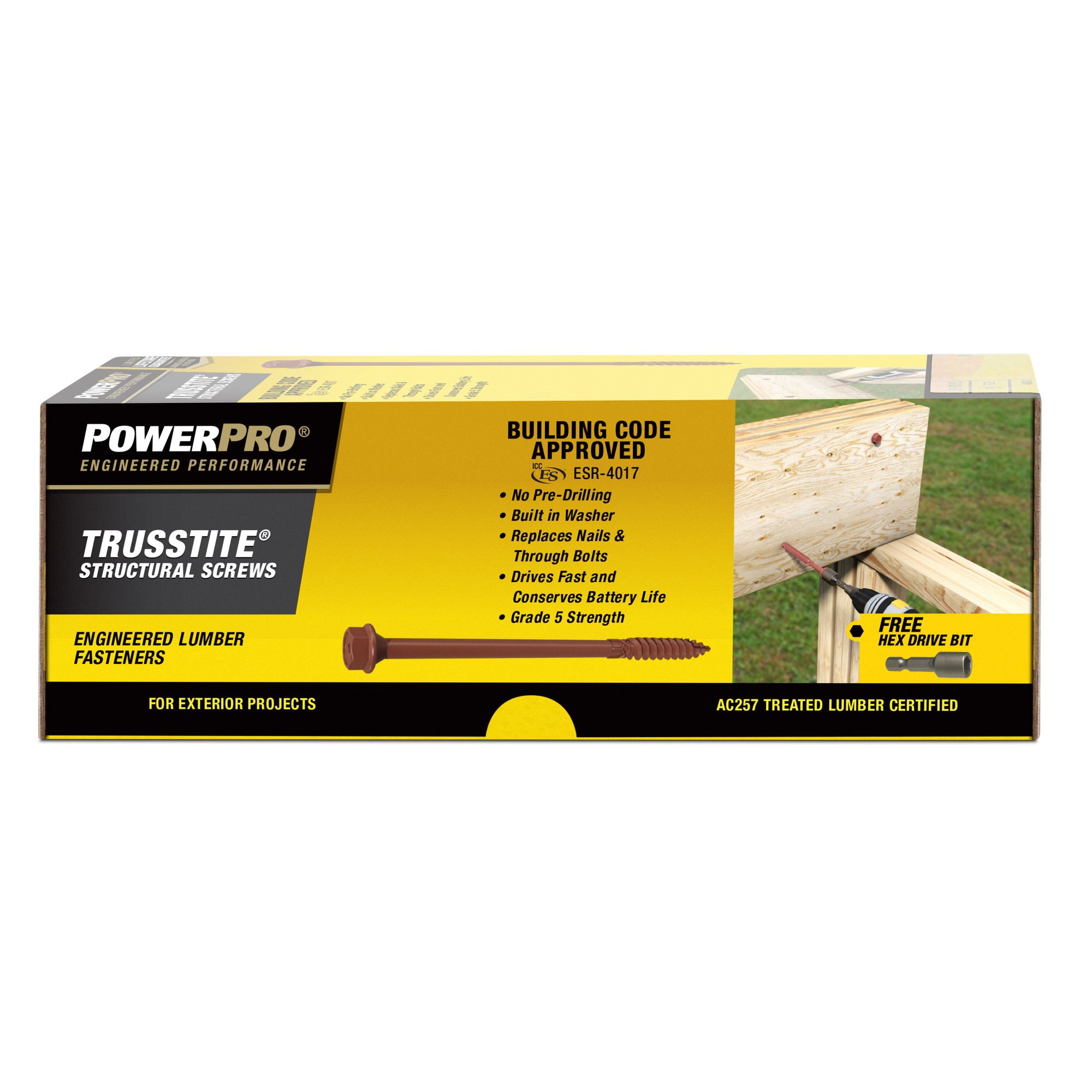 Power Pro TrussTite Structural Screws (5/16 in. x 5 in.) - 35 pc