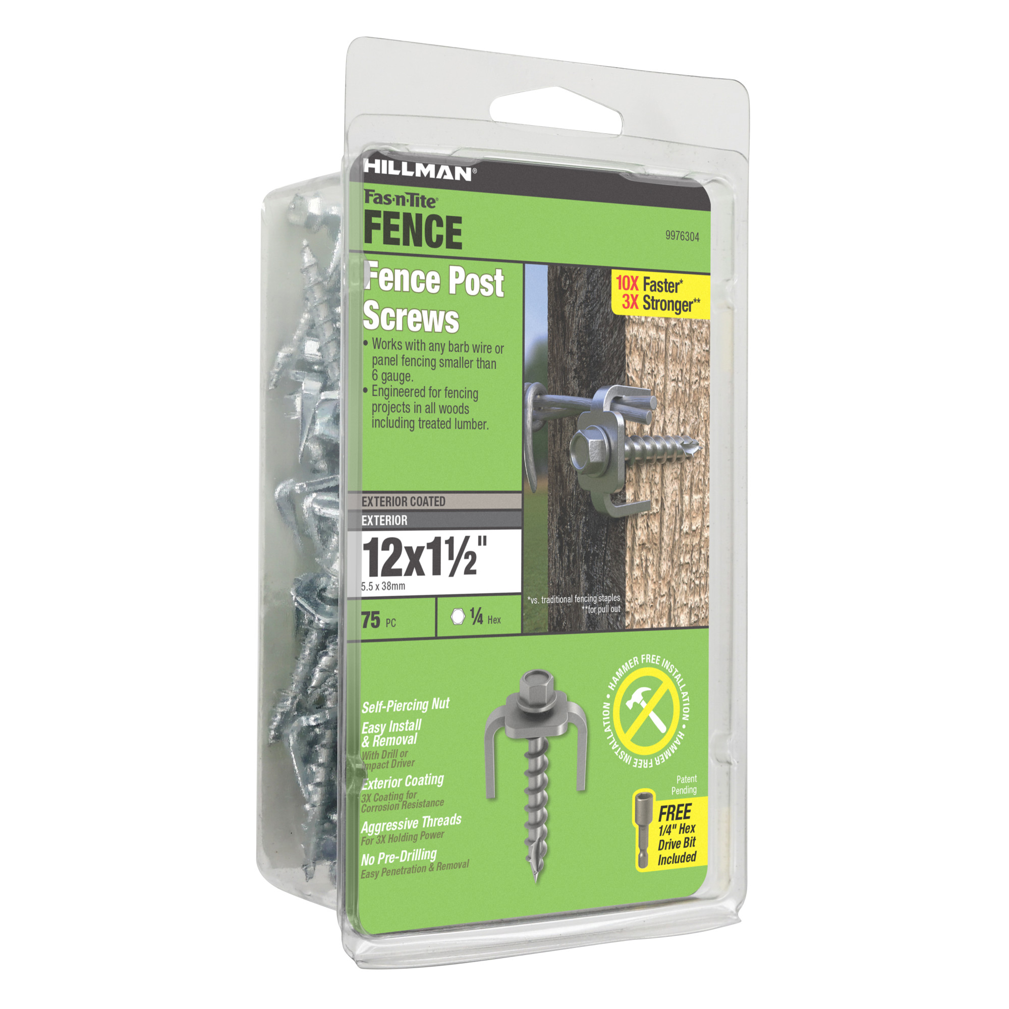 Hillman Exterior-Coated Fence Post Screws (#12 x 1-1/2 in.)