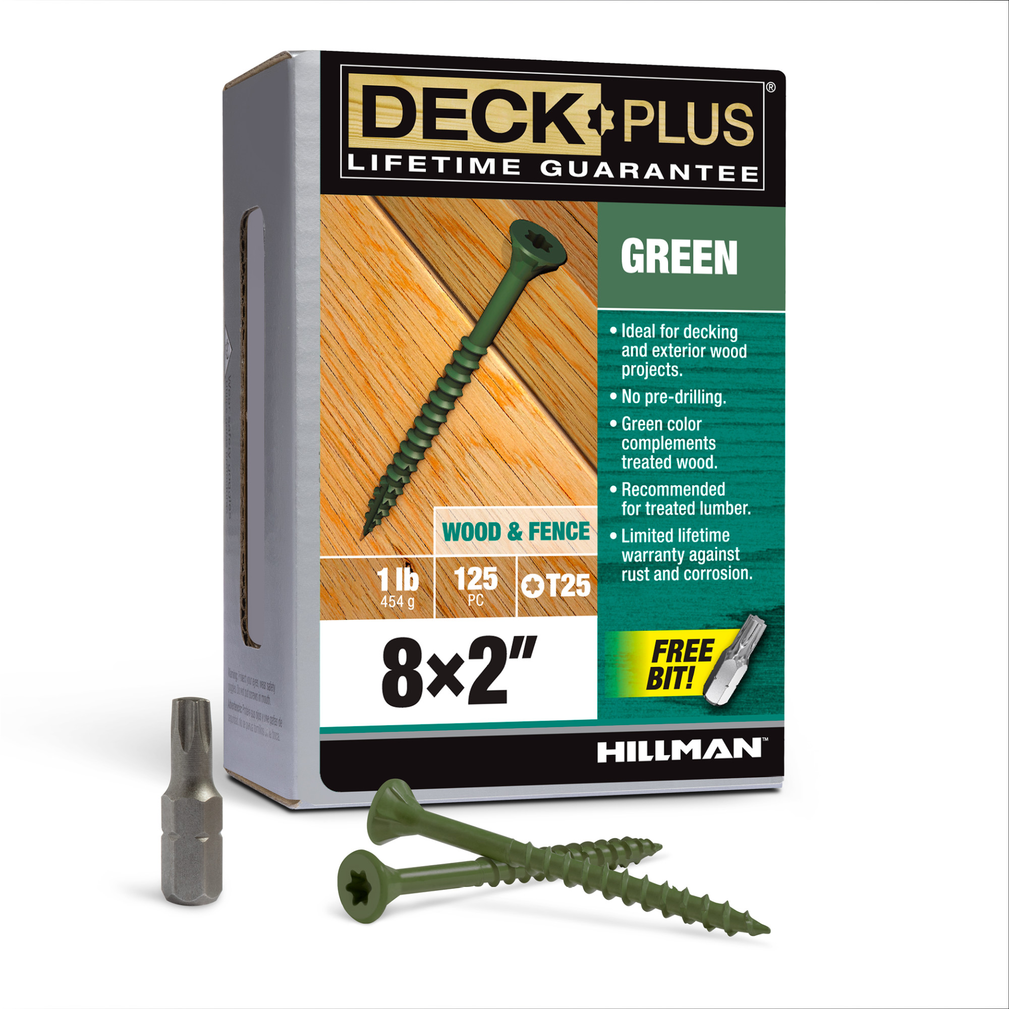 Deck Plus Green Deck Screws (#8 x 2 in.)