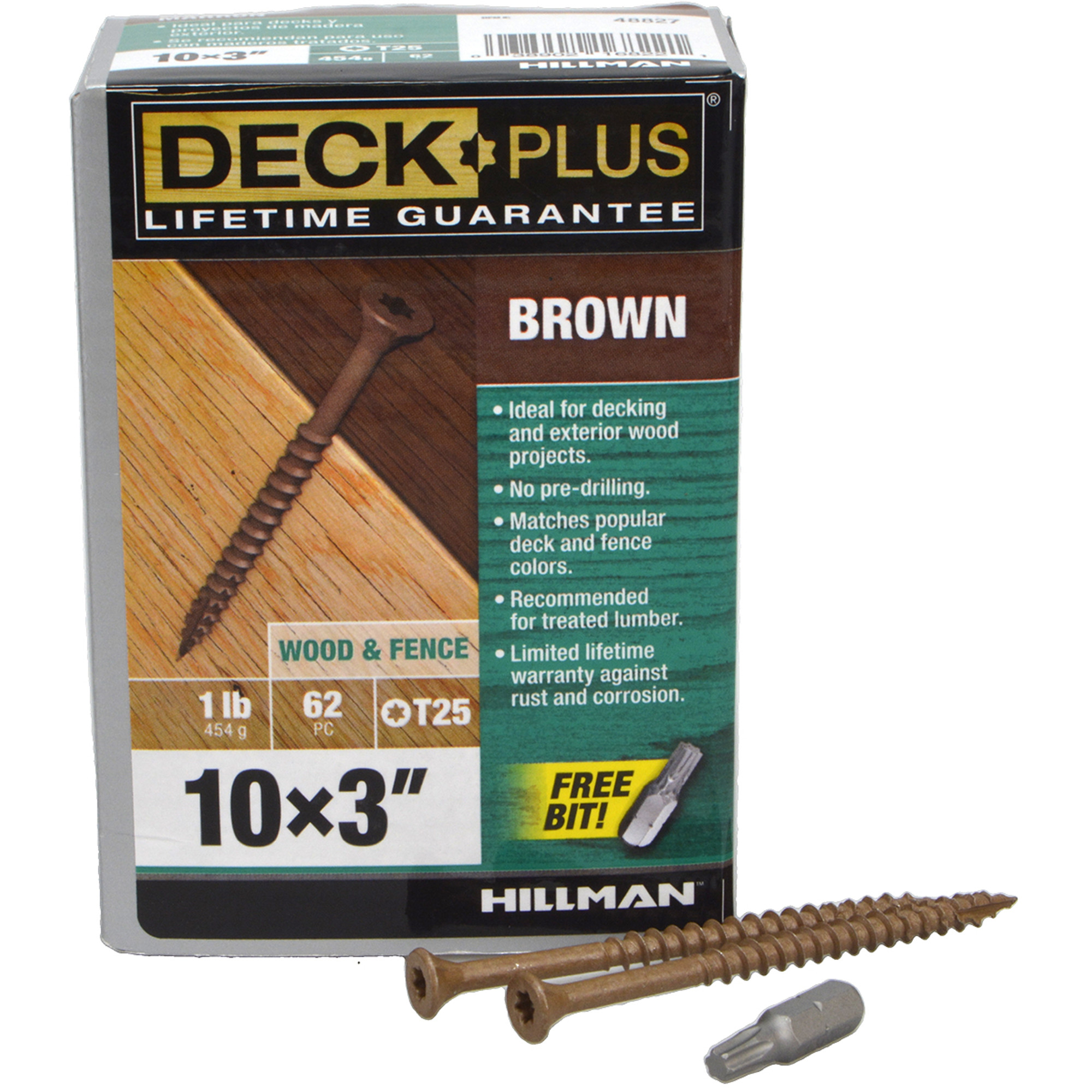 Deck Plus Brown Deck Screws (#10 x 3 in.)