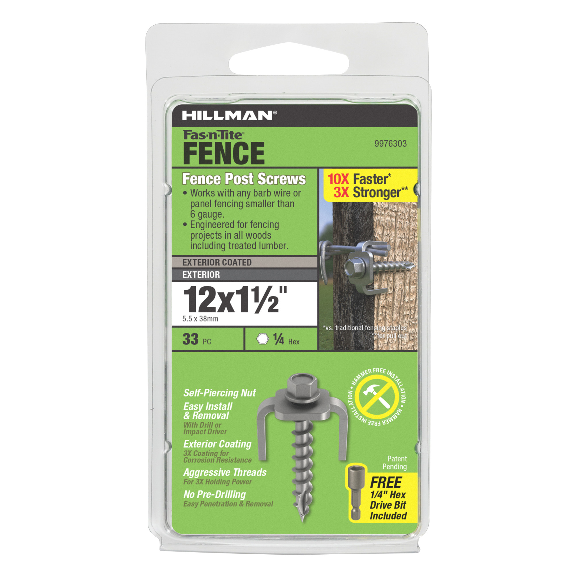 Hillman Exterior-Coated Fence Post Screws (#12 x 1-1/2 in.)
