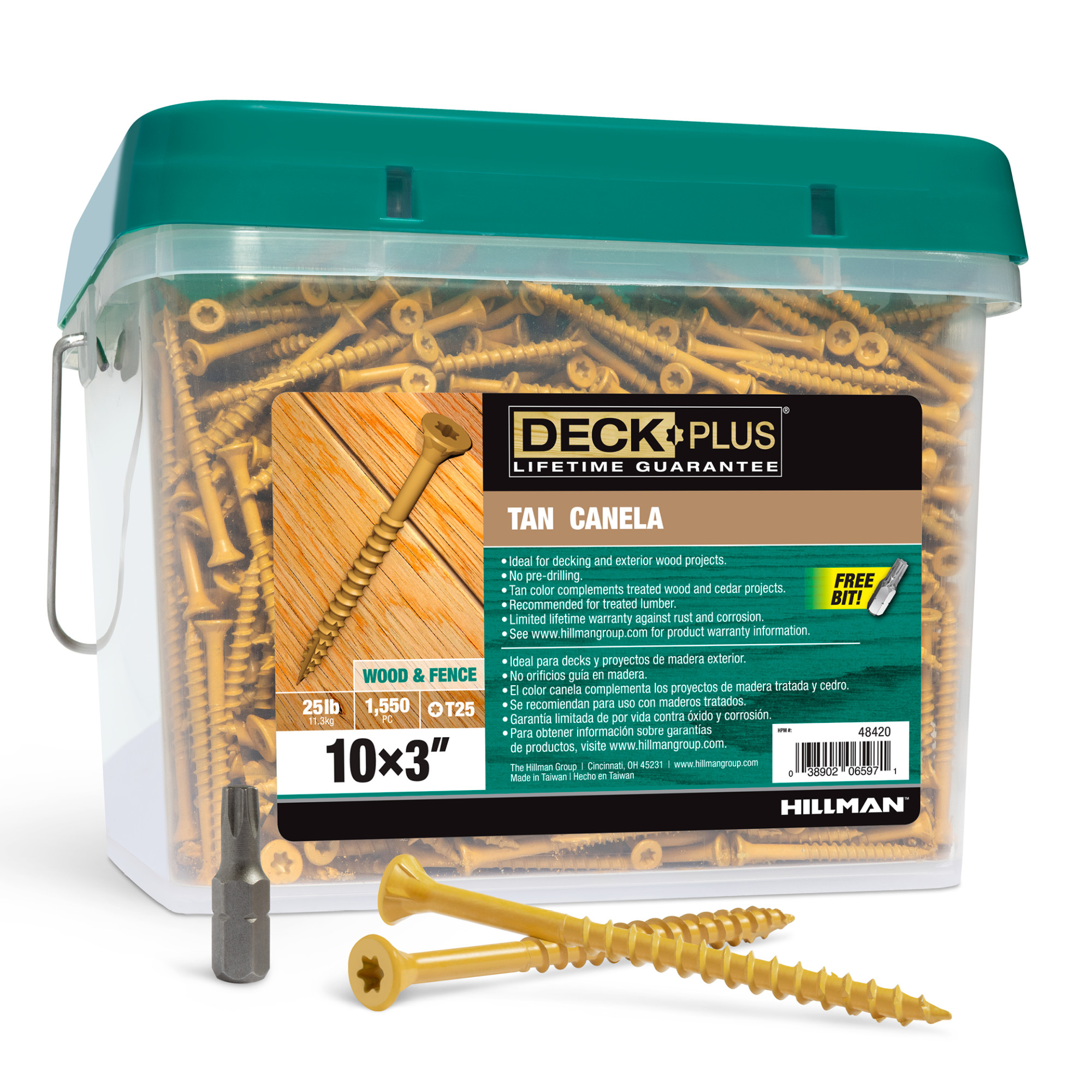 Deck Plus Tan Deck Screws (#10 x 3 in.)