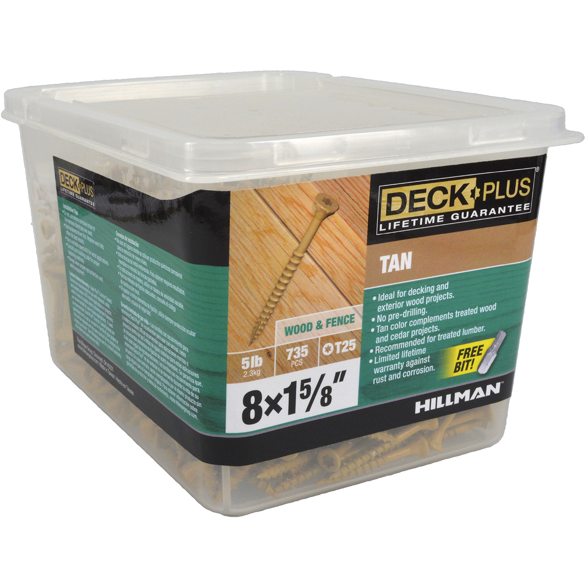 Deck Plus Tan Deck Screws (#8 x 1-5/8 in.)