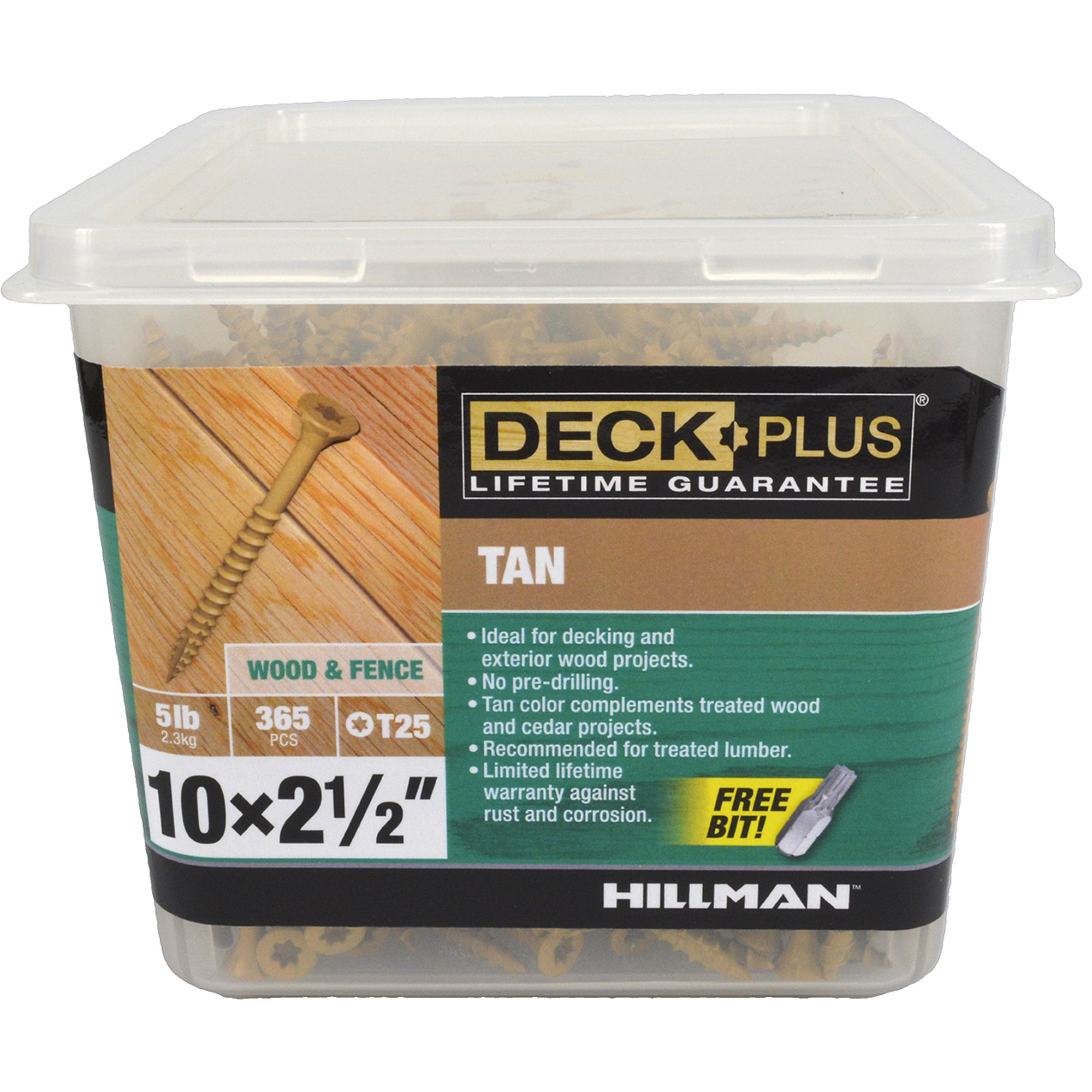 Deck Plus Tan Deck Screws (#10 x 2-1/2 in.)