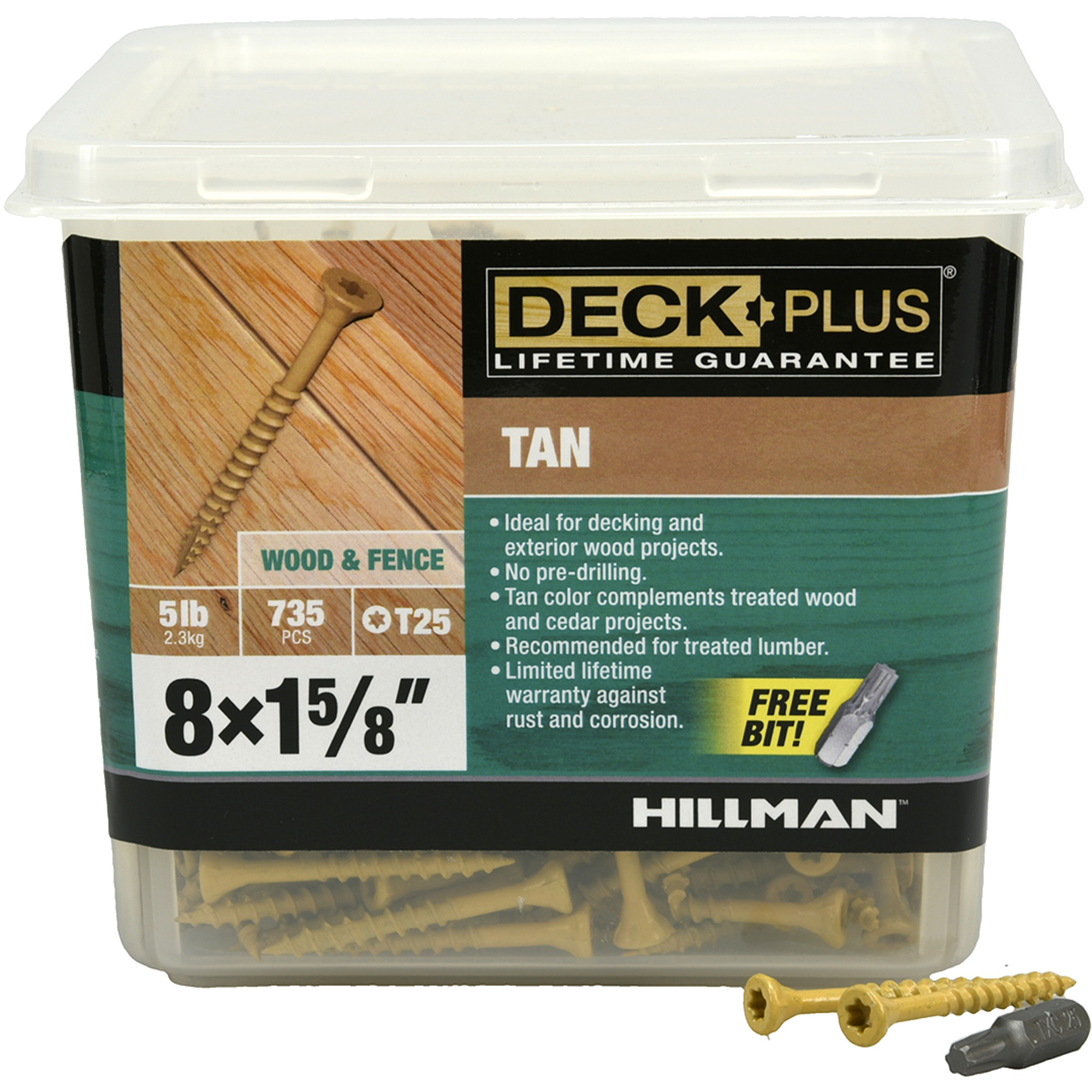 Deck Plus Tan Deck Screws (#8 x 1-5/8 in.)