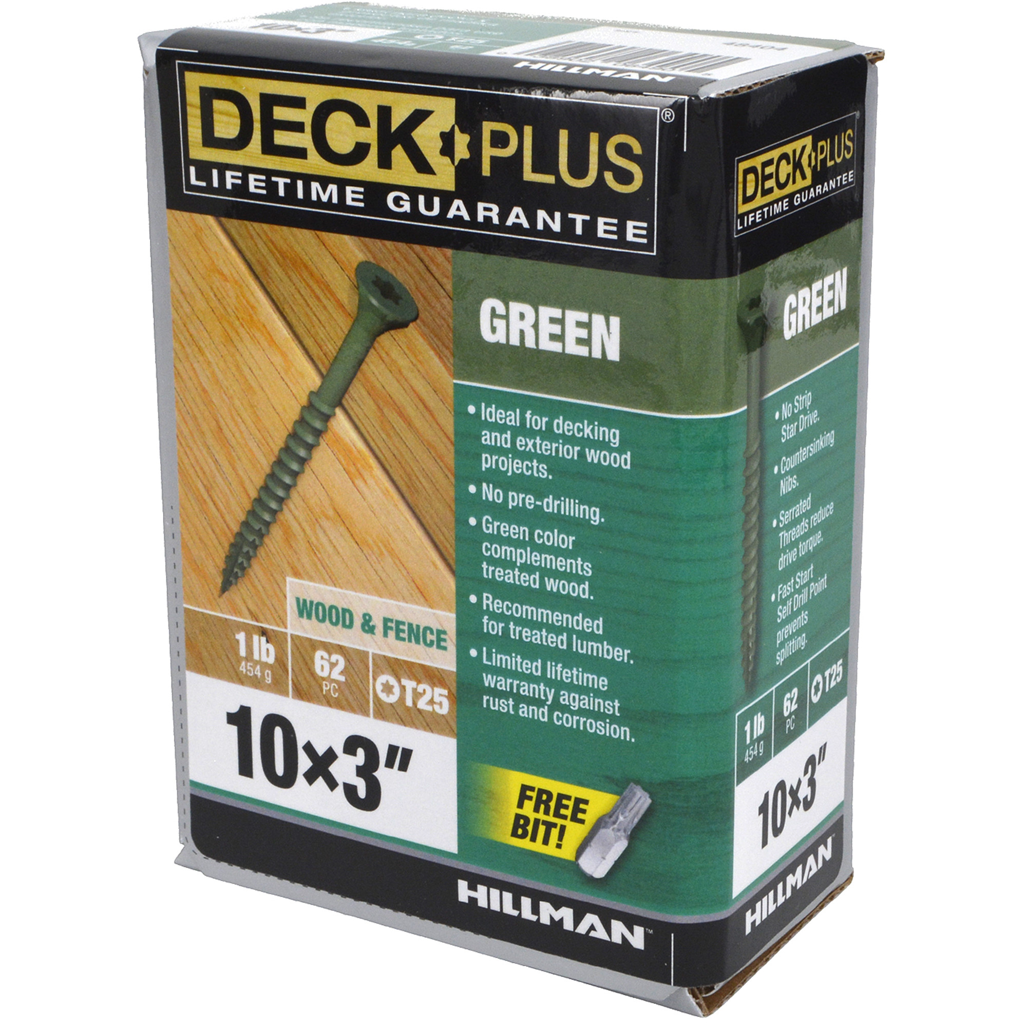 Deck Plus Green Deck Screws (#10 x 3 in.)