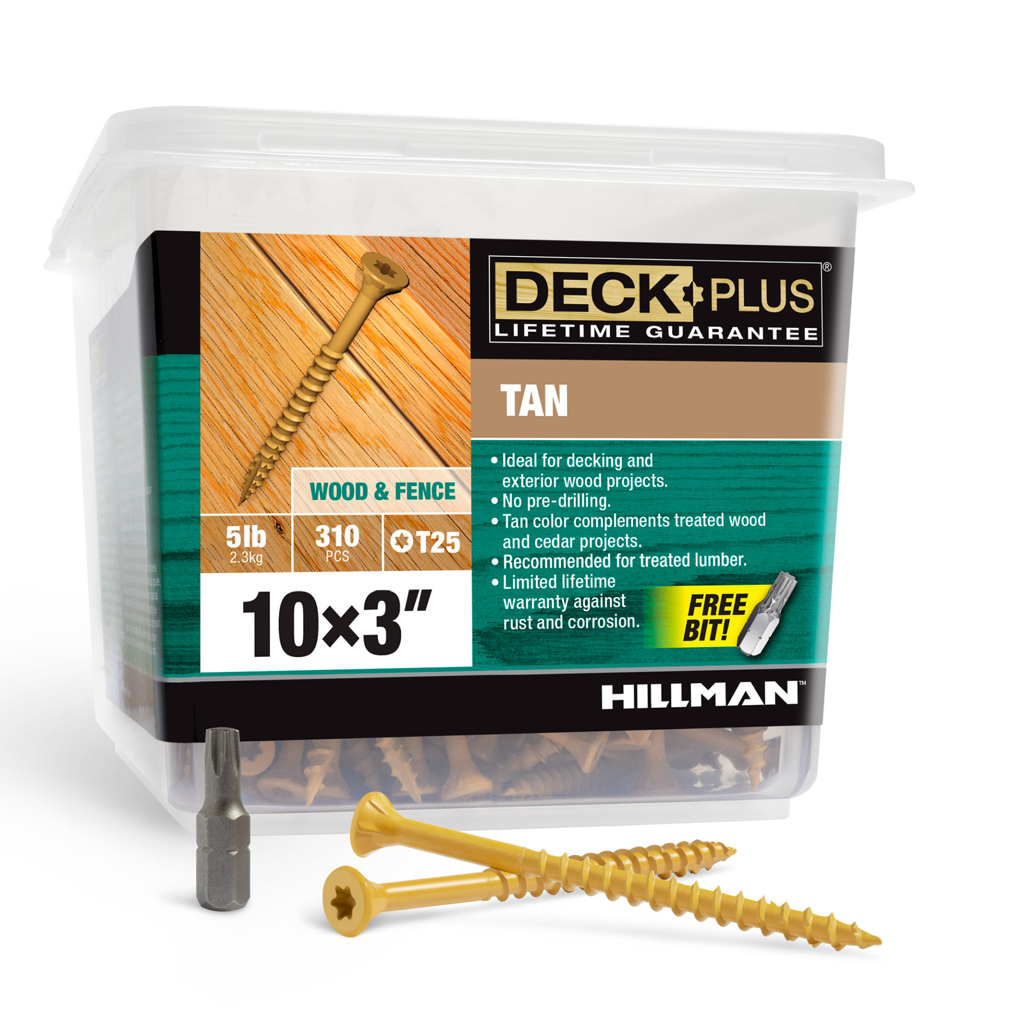 Deck Plus Tan Deck Screws (#10 x 3 in.)