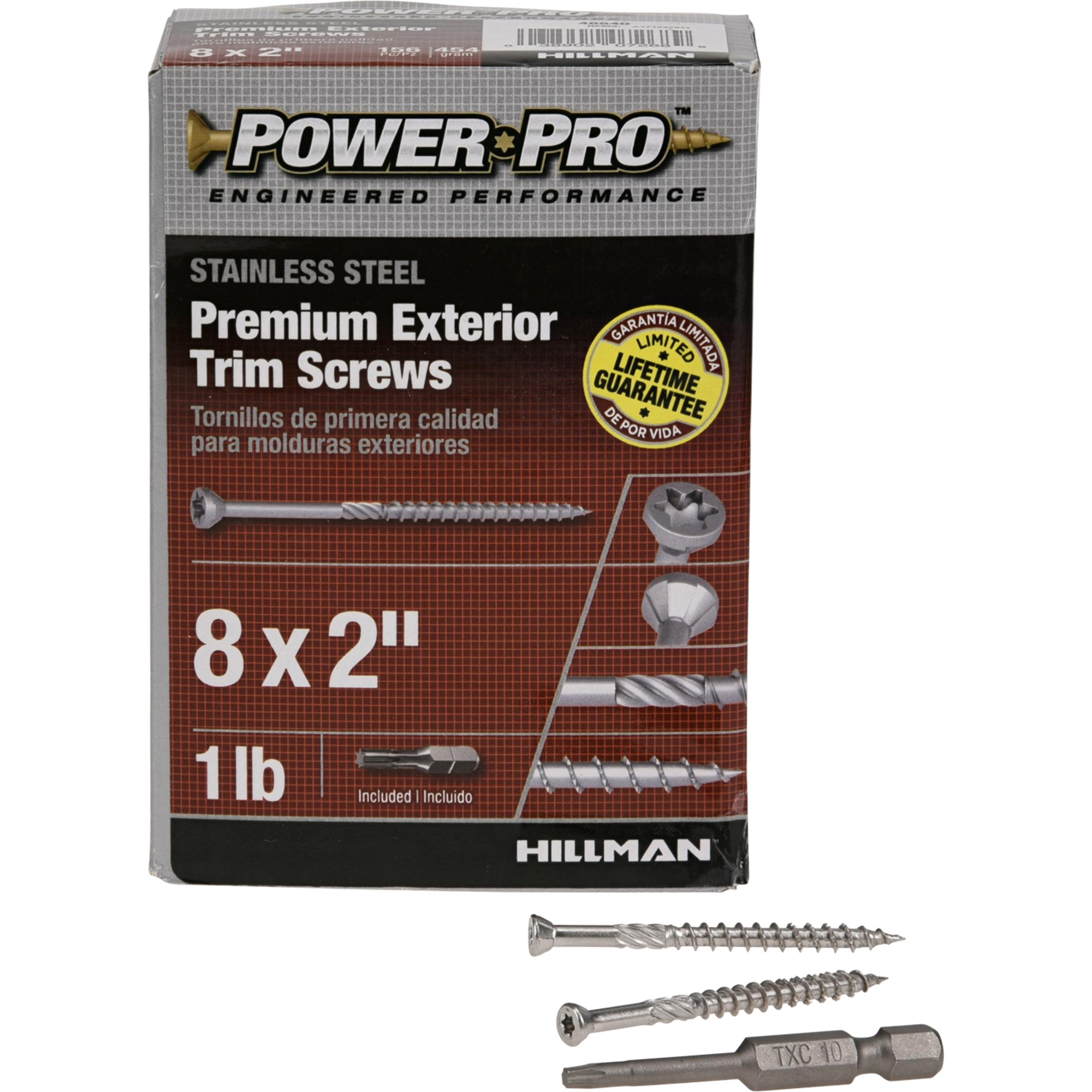 Power Pro Premium 305 Stainless Steel Trim Screws (#8 x 2 in.) - 156 pc