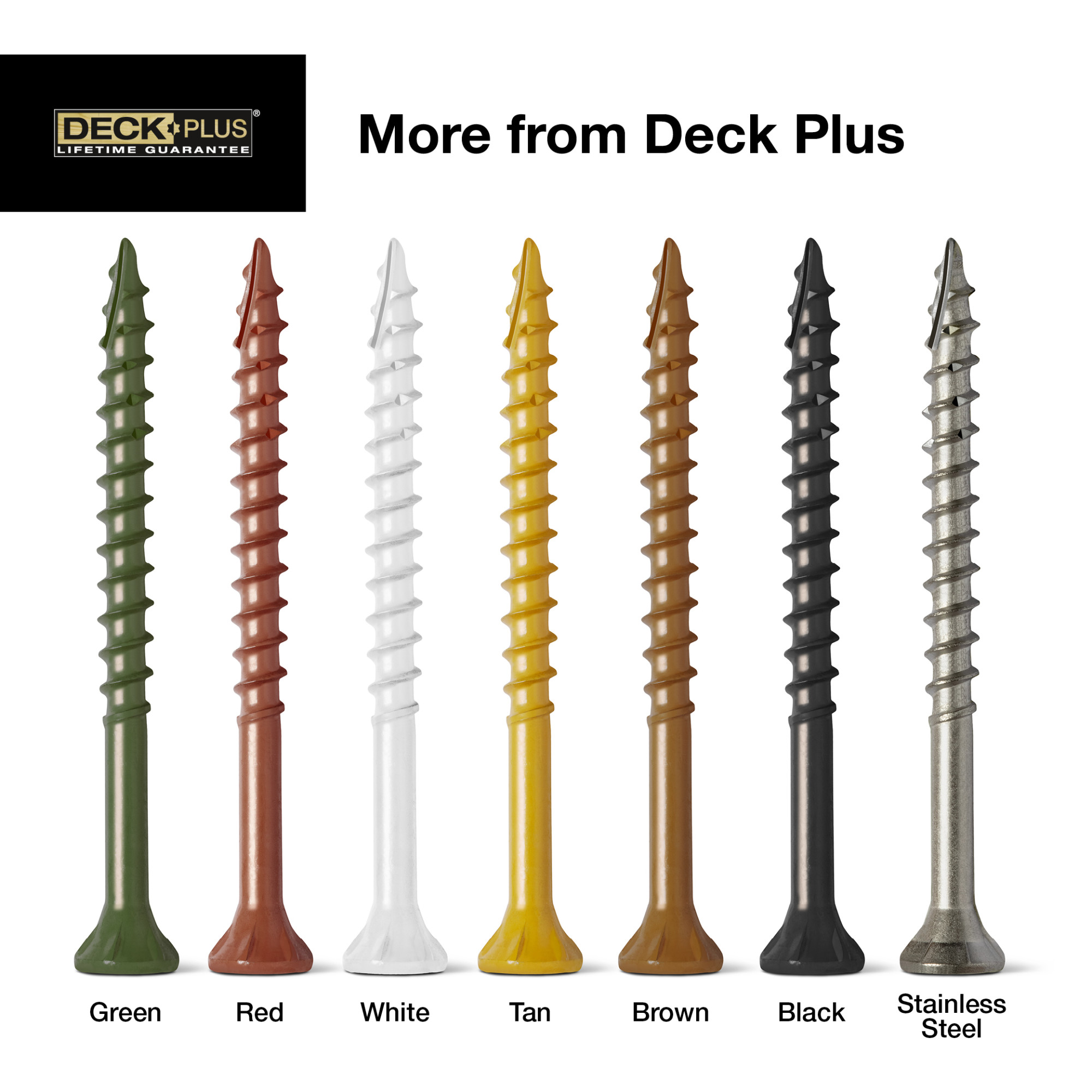 Deck Plus Black Deck Screws (#10 x 3 in.)