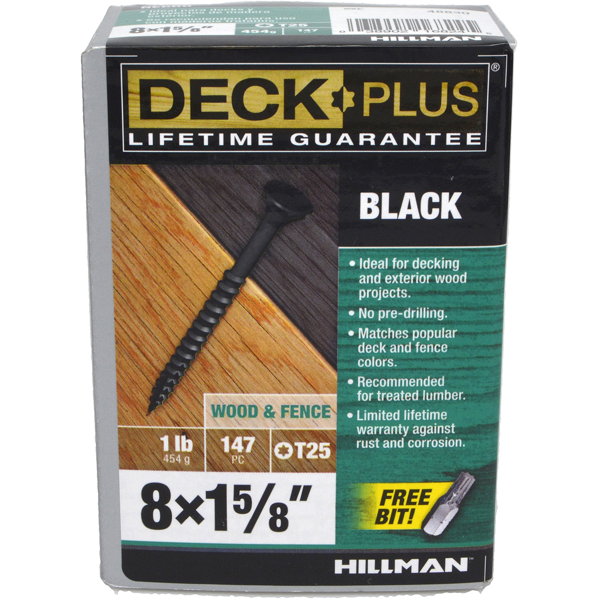 Deck Plus Black Deck Screws (#8 x 1-5/8 in.)
