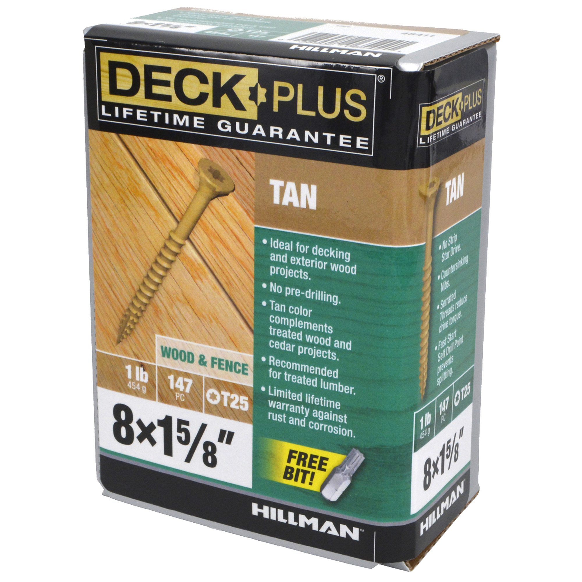 Deck Plus Tan Deck Screws (#8 x 1-5/8 in.)