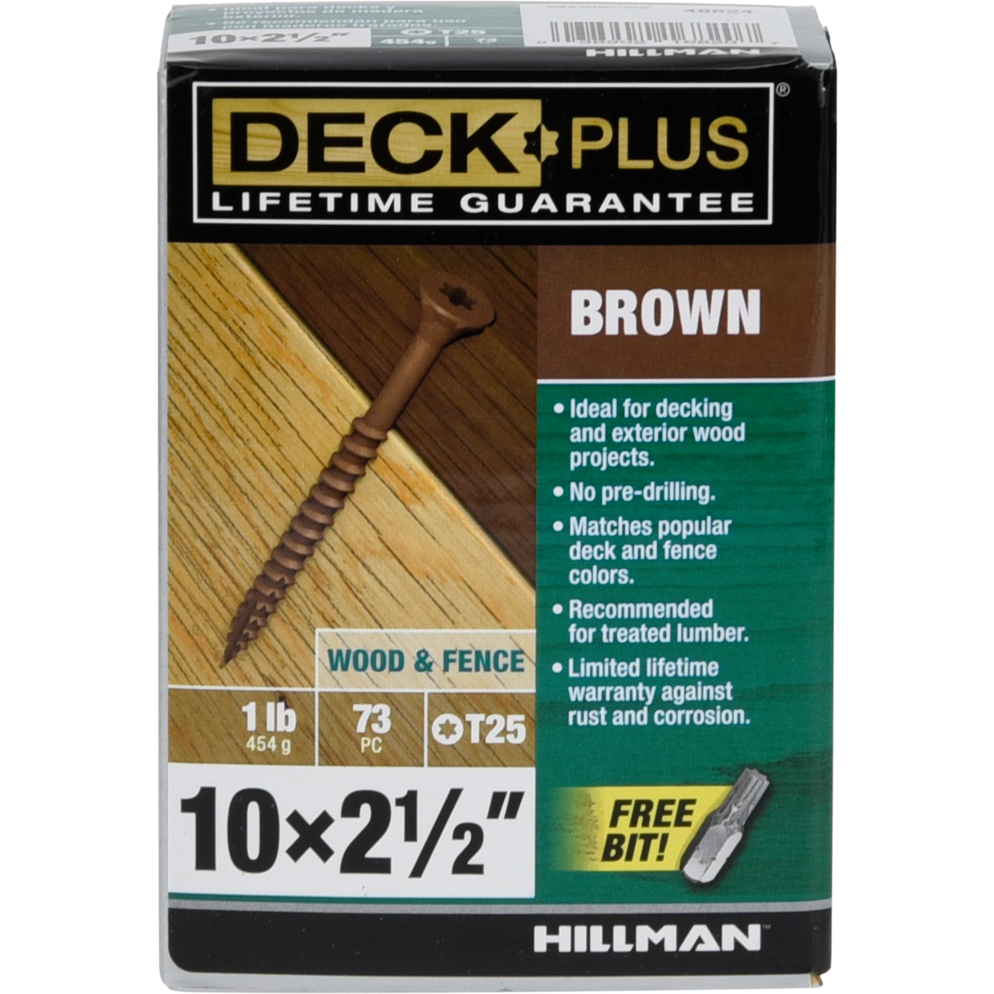 Deck Plus Brown Deck Screws (#10 x 2-1/2 in.)
