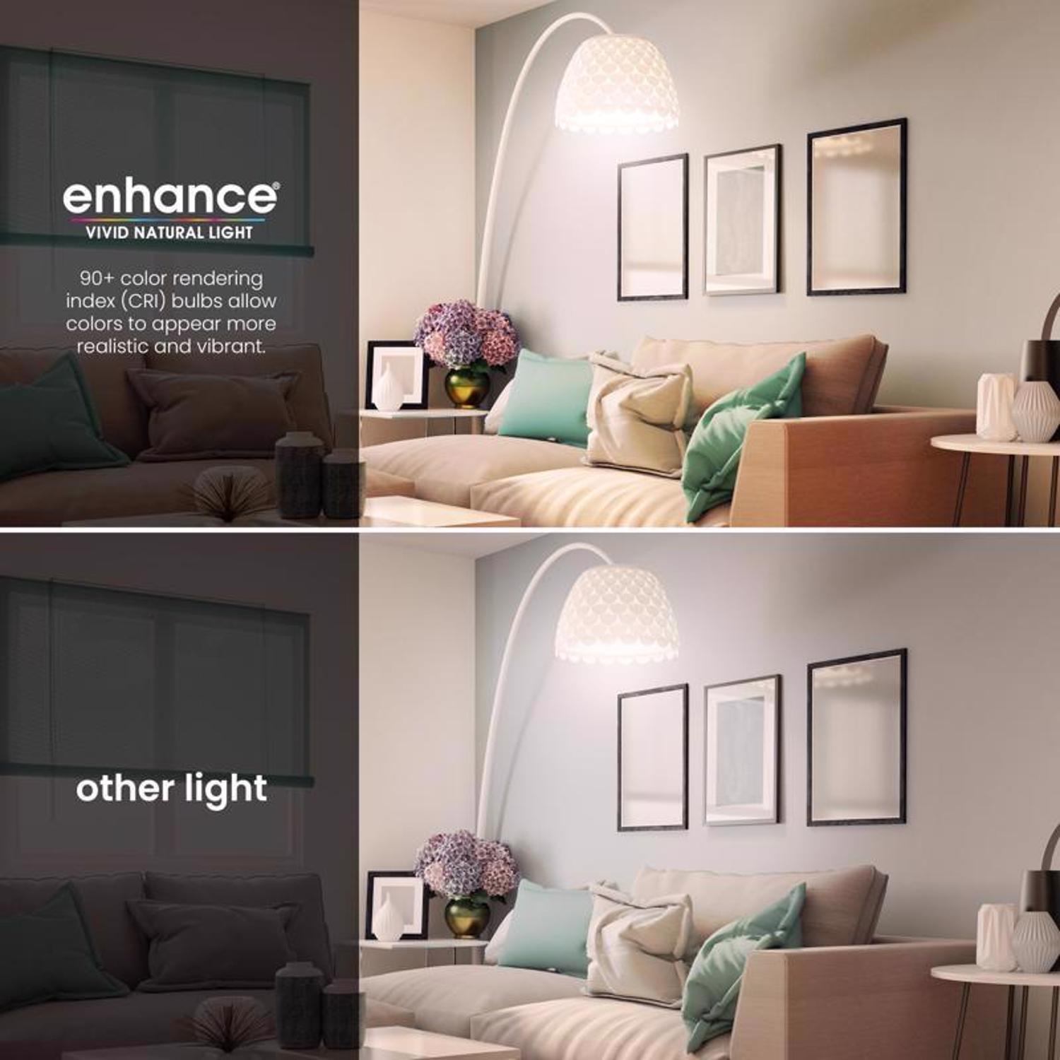 Feit A19 E26 (Medium) LED Bulb Daylight 60 Watt Equivalence 4 pk