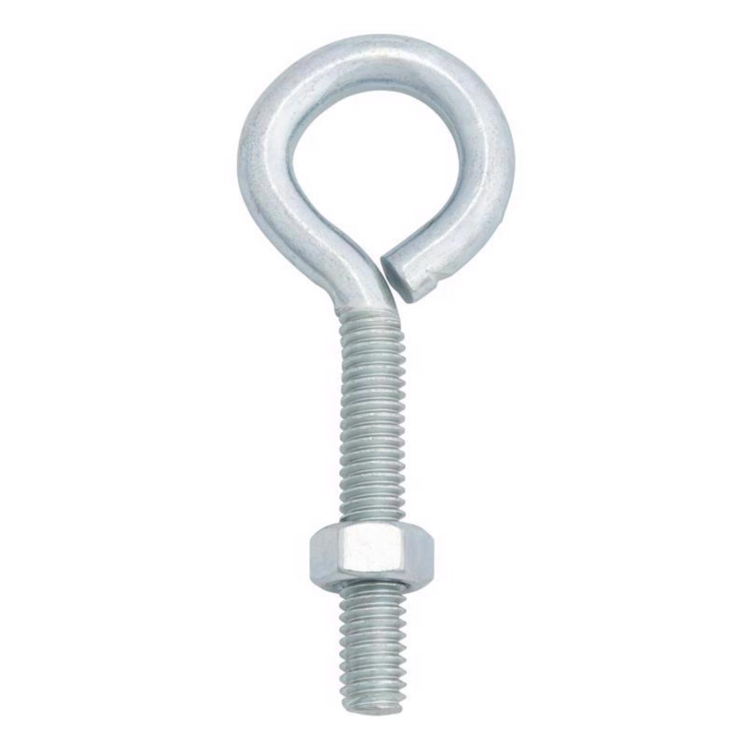 Hampton 5/16 in. X 3-1/4 in. L Zinc-Plated Steel Eyebolt Nut Included