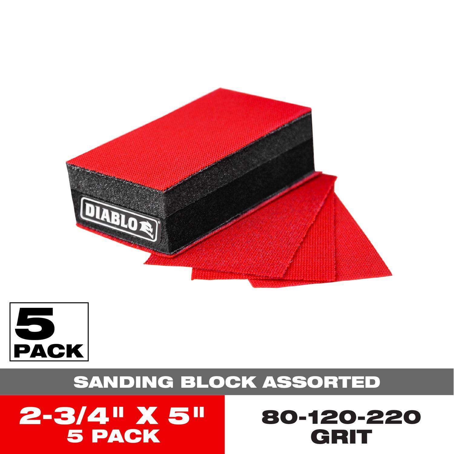 Diablo Reusable 5 in. L X 23/4 in. W Wet/Dry Hand Sanding Pad Stine