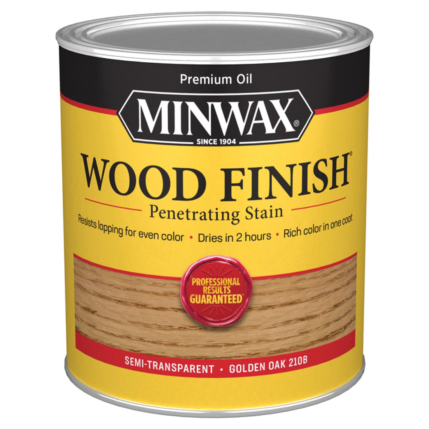 Minwax Wood Finish Semi-Transparent Golden Oak Oil-Based Penetrating Wood Stain 1 qt