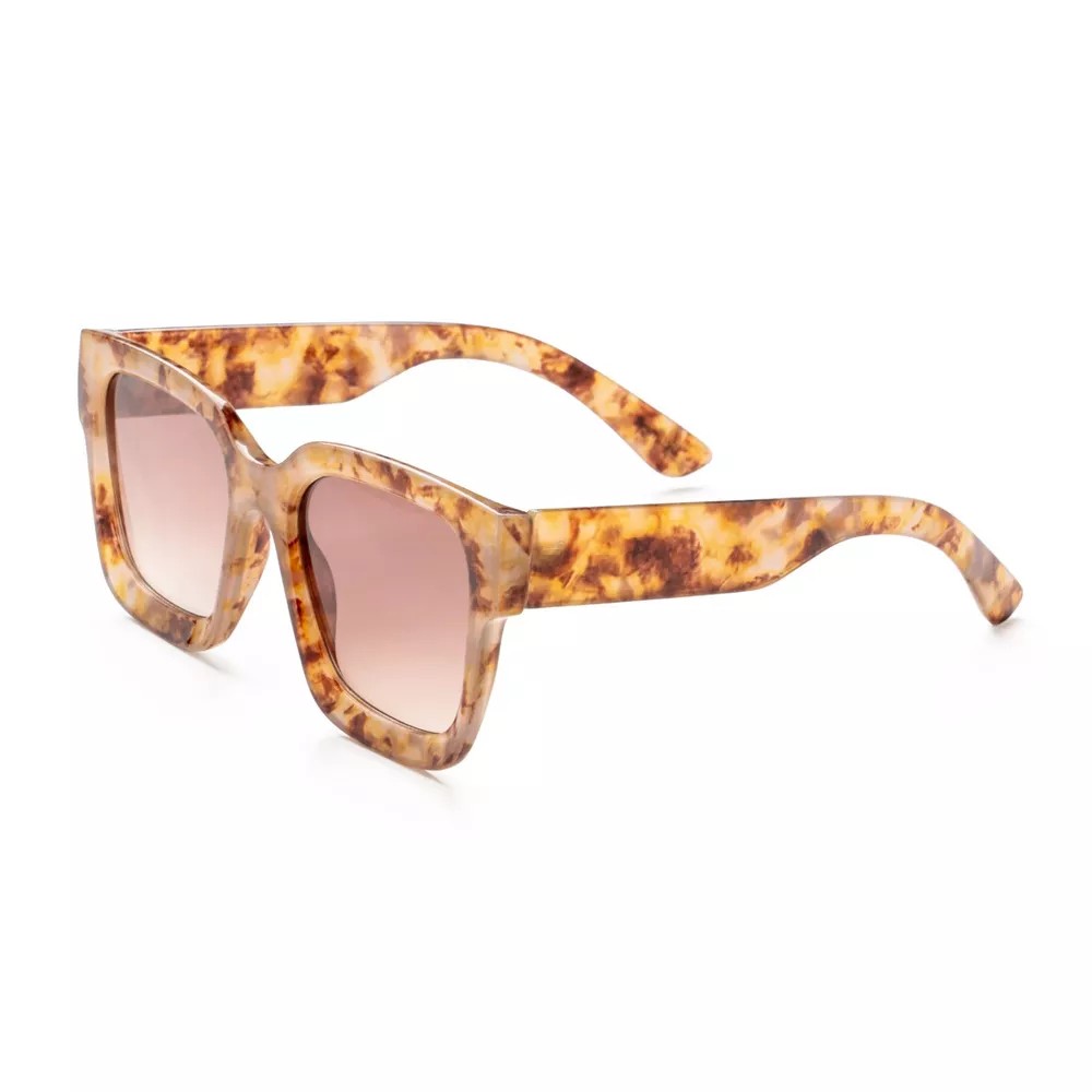 Optimum Optical Women's Square Frame Sunglasees, Tonal Lisa