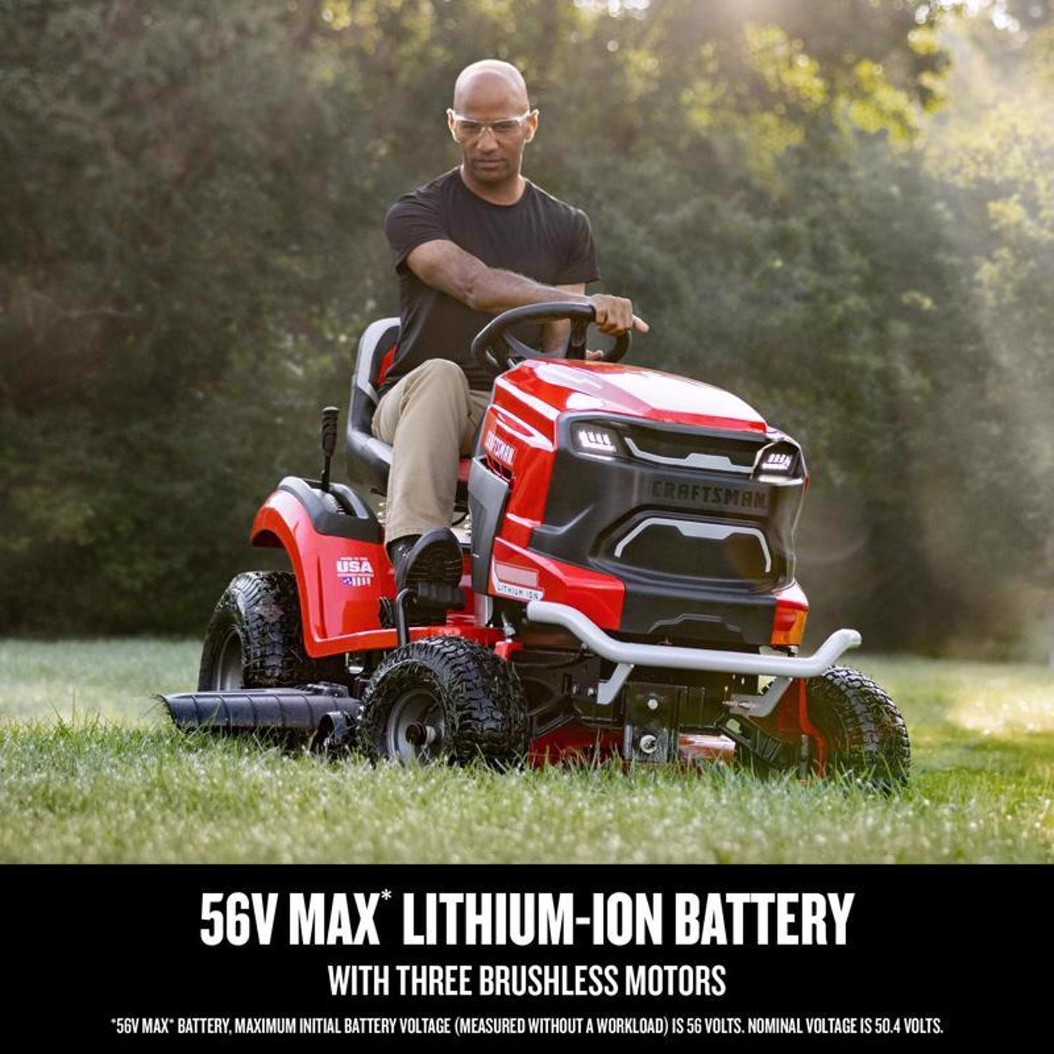Craftsman CMCRM233303 42 in. Electric 56 V Battery Riding Mower Kit (Battery & Charger)
