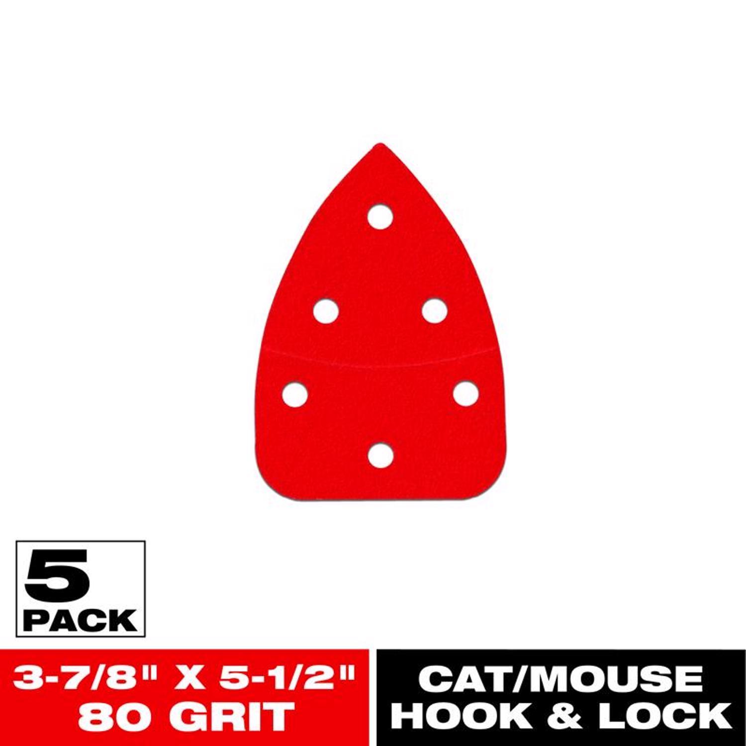 Diablo 5-1/2 in. L X 3-7/8 in. W 80 Grit Aluminum Oxide Mouse Sandpaper 5 pk