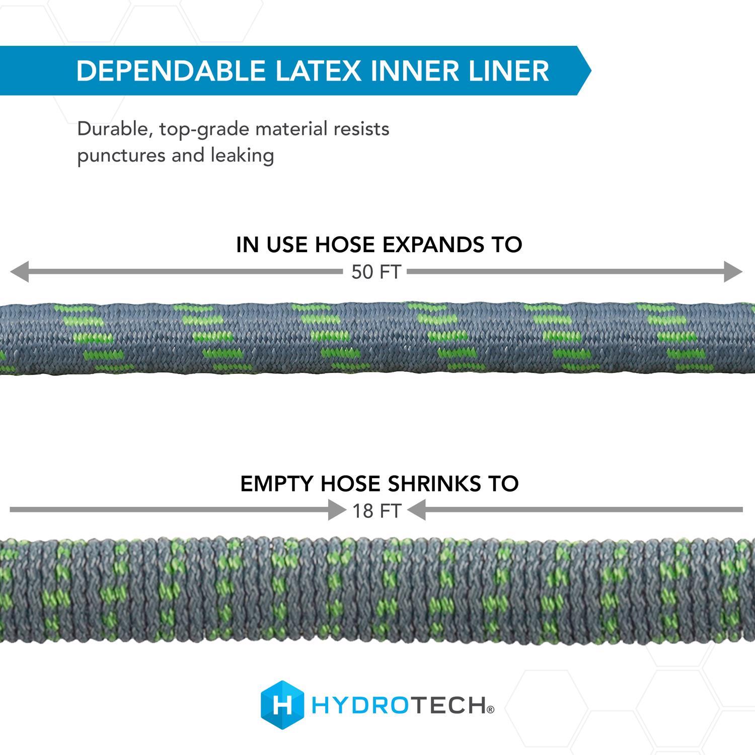 Hydrotech 5/8 in. D X 50 ft. L Medium Duty Professional Grade Expandable Lightweight Garden Hose
