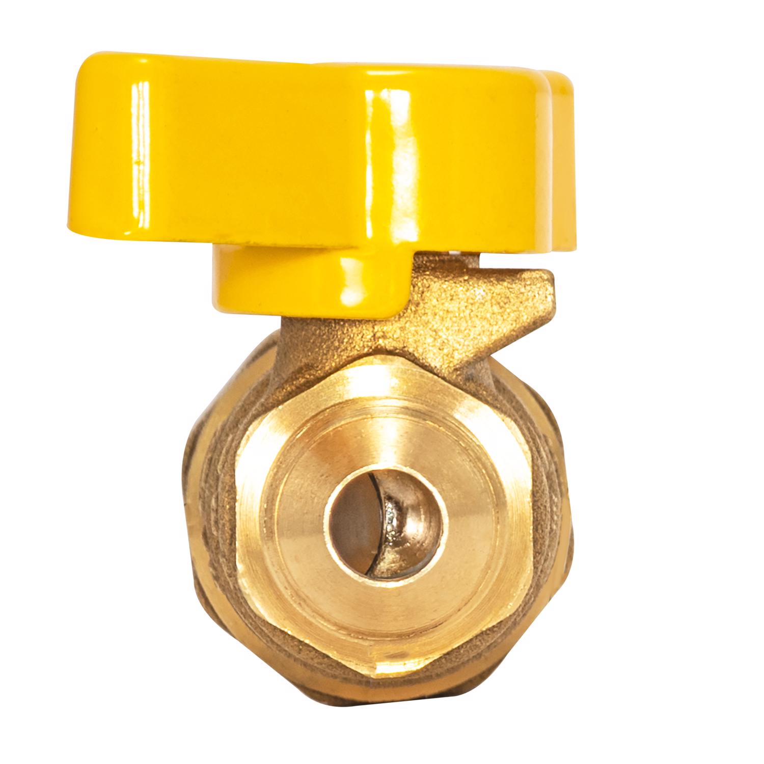 BrassCraft Magne Flo 3/8 in. Flare X 1/2 in. FIP Brass Gas Ball Valve