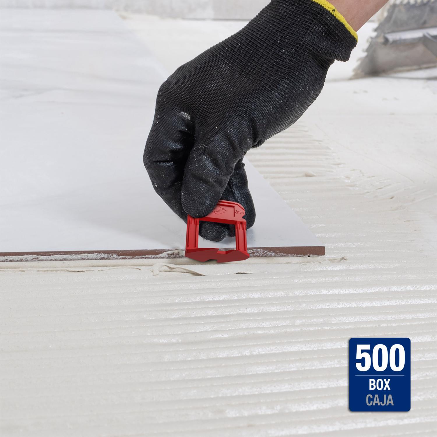 QEP Xtreme 1.29 in. H X 1.08 in. W X.95 in. L Plastic Tile Leveling Clips 500 pc