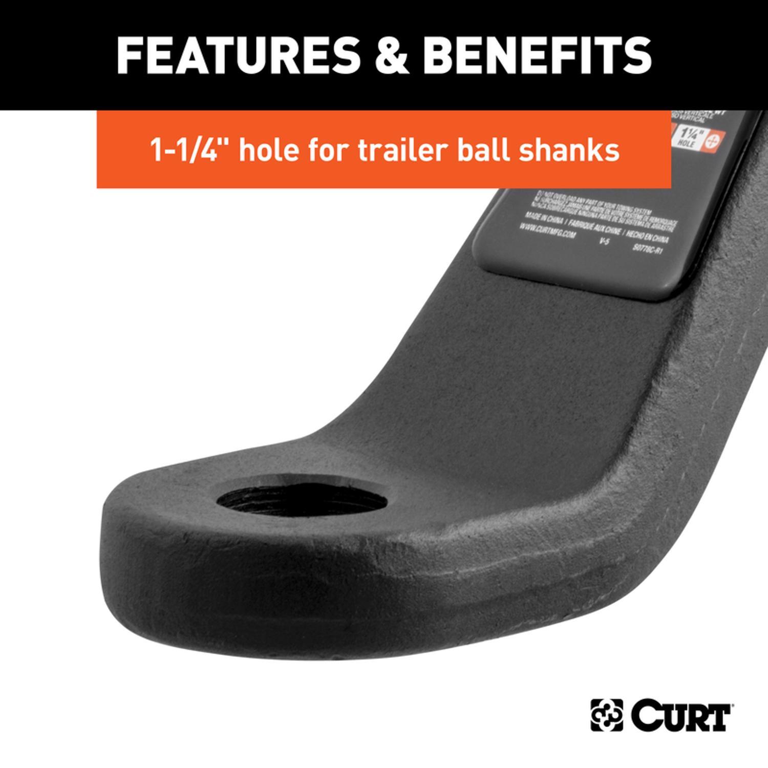 CURT 20000 lb. cap. 2.5 in. Ball Mount