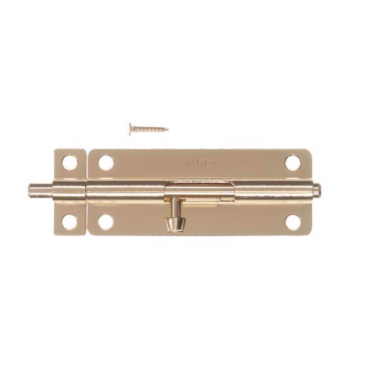 Ace 5 in. L Brass-Plated Steel Barrel Bolt 1 pk