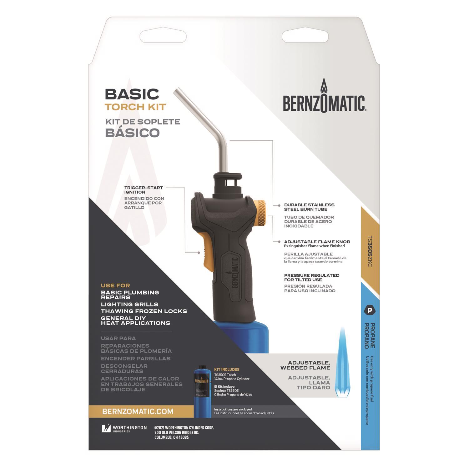 Bernzomatic 14.1 oz Basic Torch Kit Steel 2 pc Propane