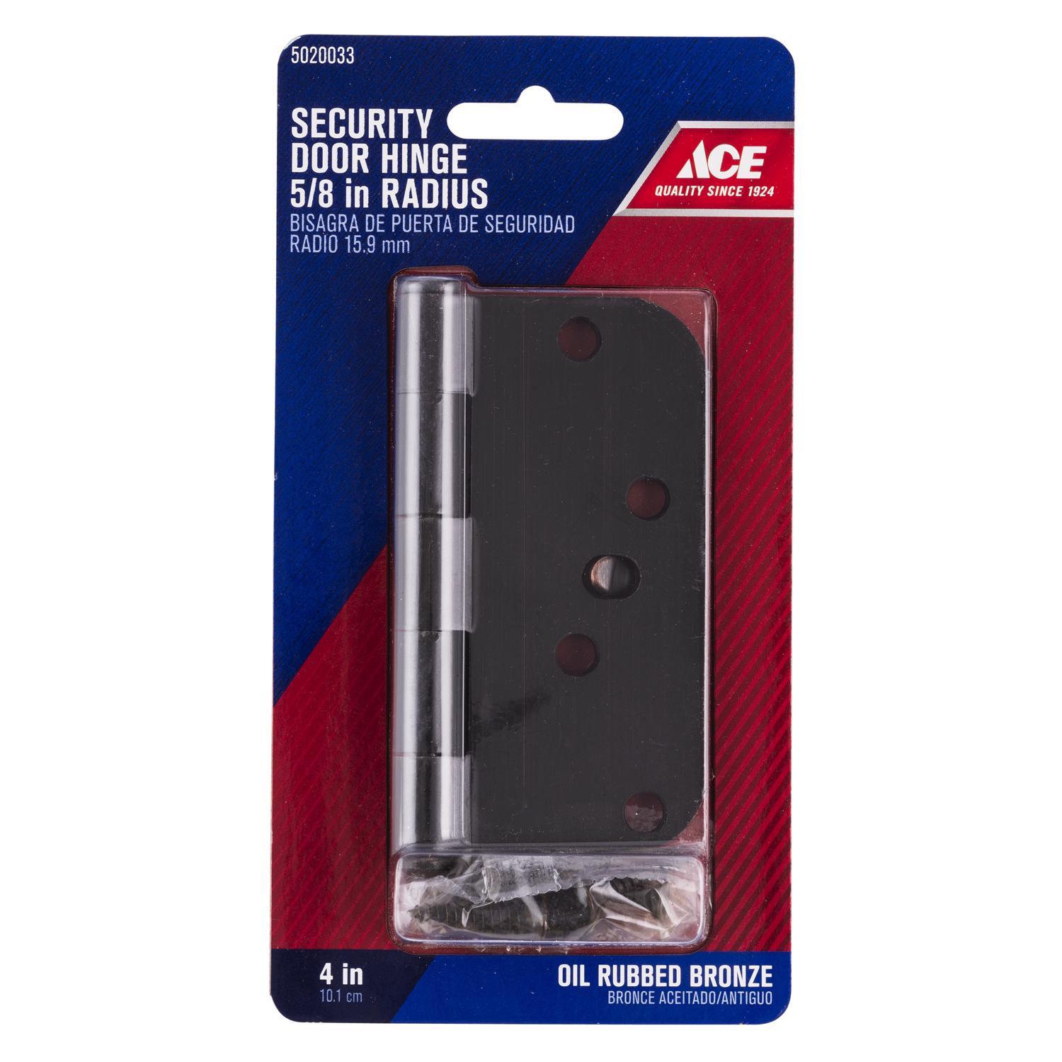 Ace 4 in. L Oil Rubbed Bronze Residential Door Hinge 1 pk