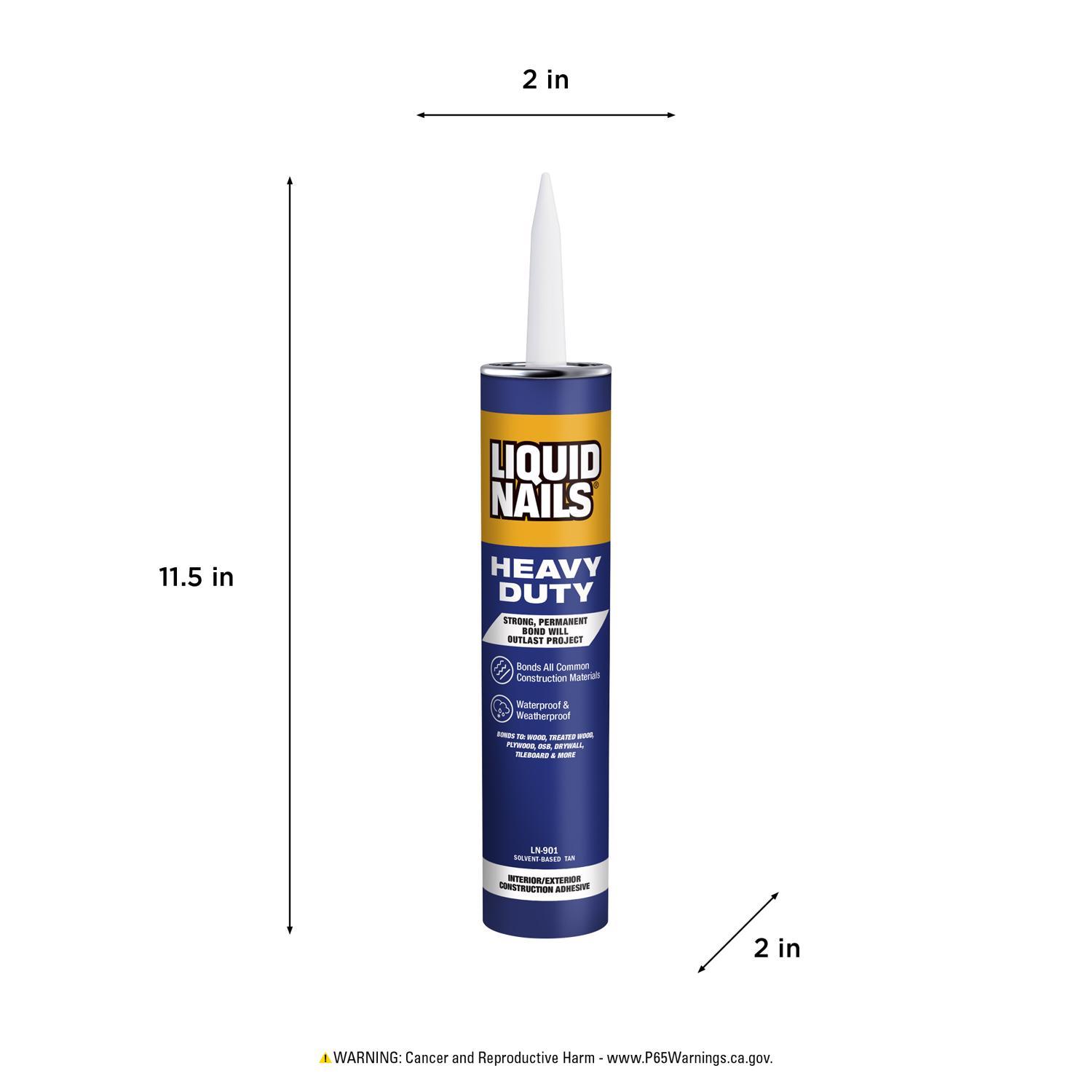 Liquid Nails Heavy Duty Solvent Based Construction Adhesive 10 oz