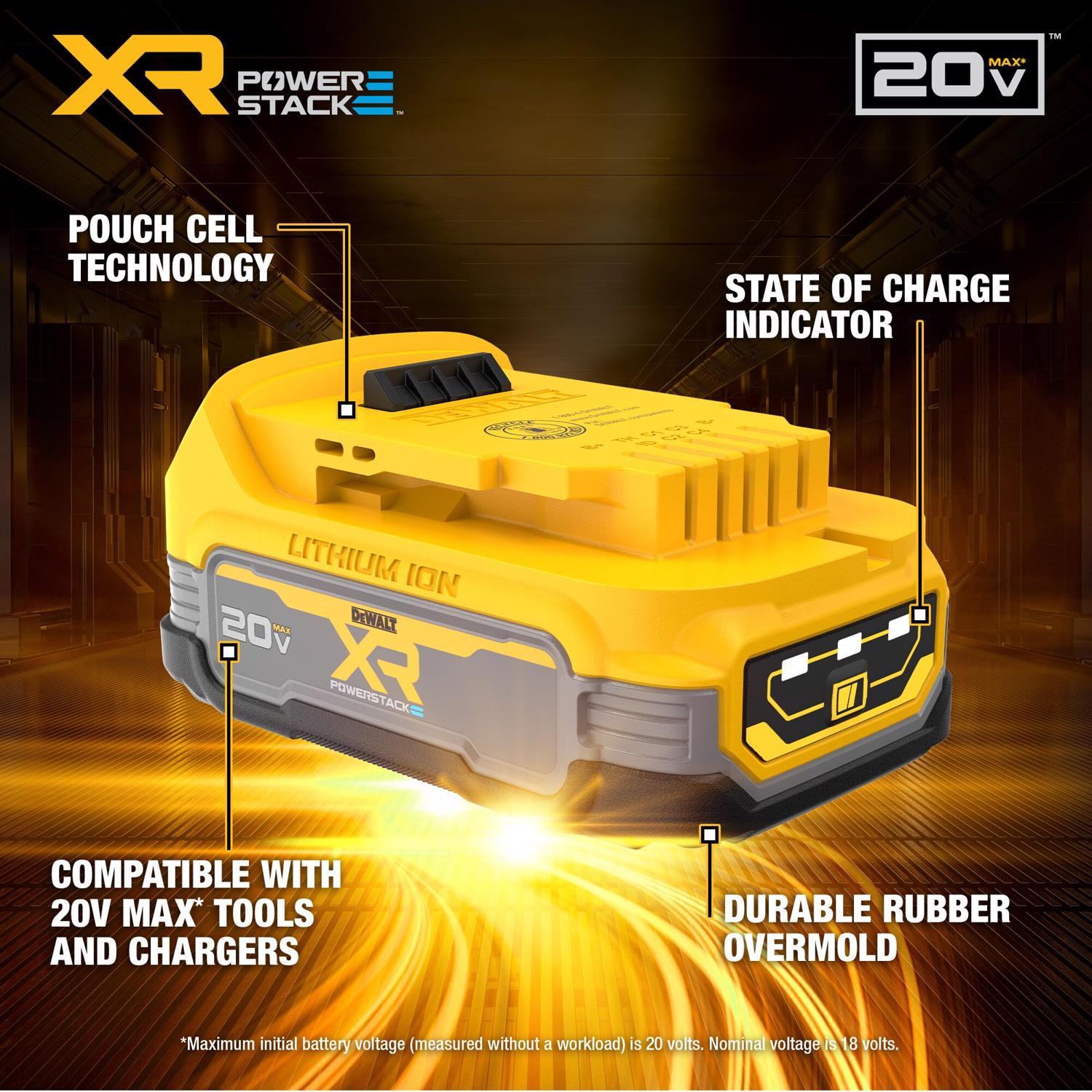 DeWalt 20V MAX POWERSTACK DCBP034 1.7 Ah Lithium-Ion Compact Battery 1 pc