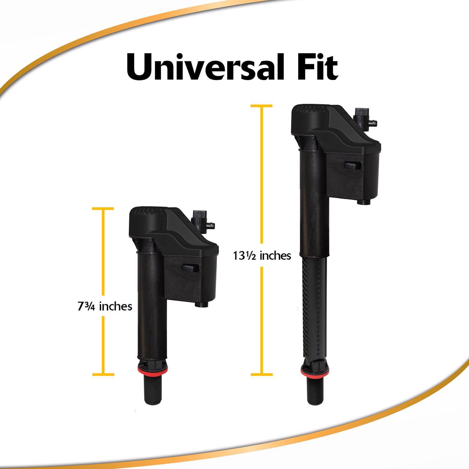 Korky 2X Toilet Fill Valve Black Plastic/Rubber For Universal