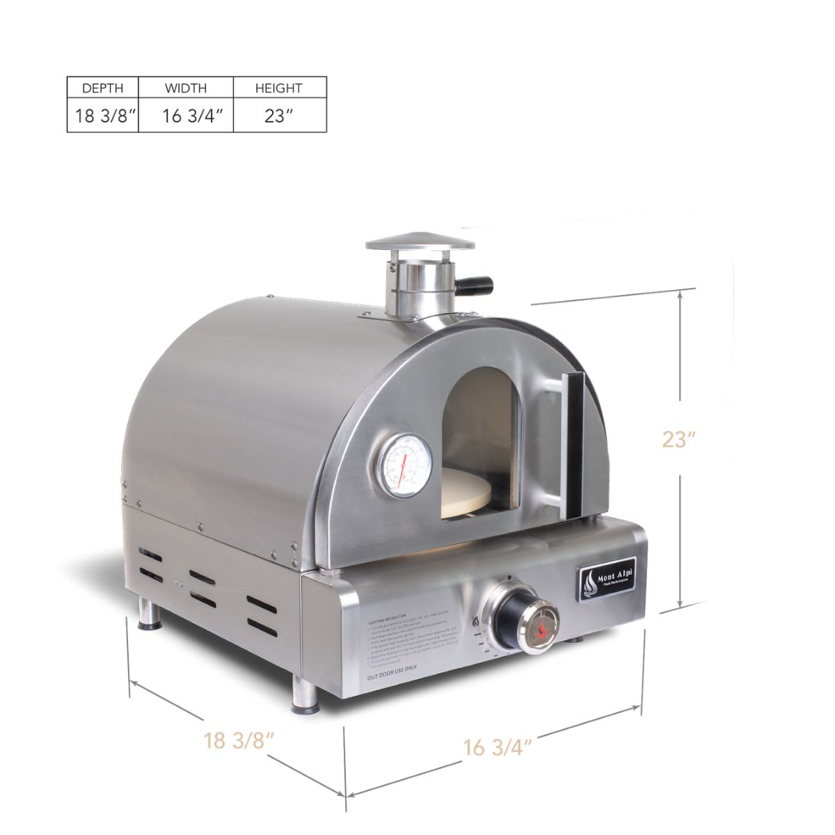 Mont Alpi Pizza and Roast-Ready Oven