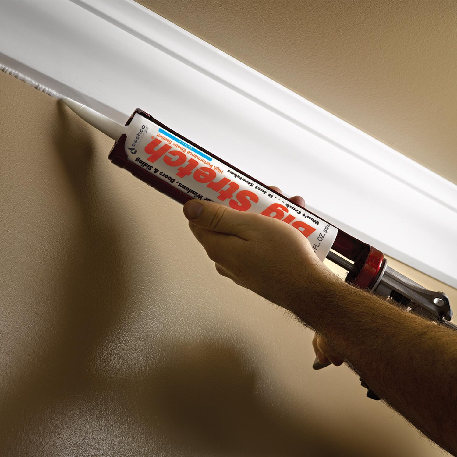Sashco Big Stretch Gray Elastomeric Acrylic Latex Door/Siding/ Window Caulk 10.5 oz