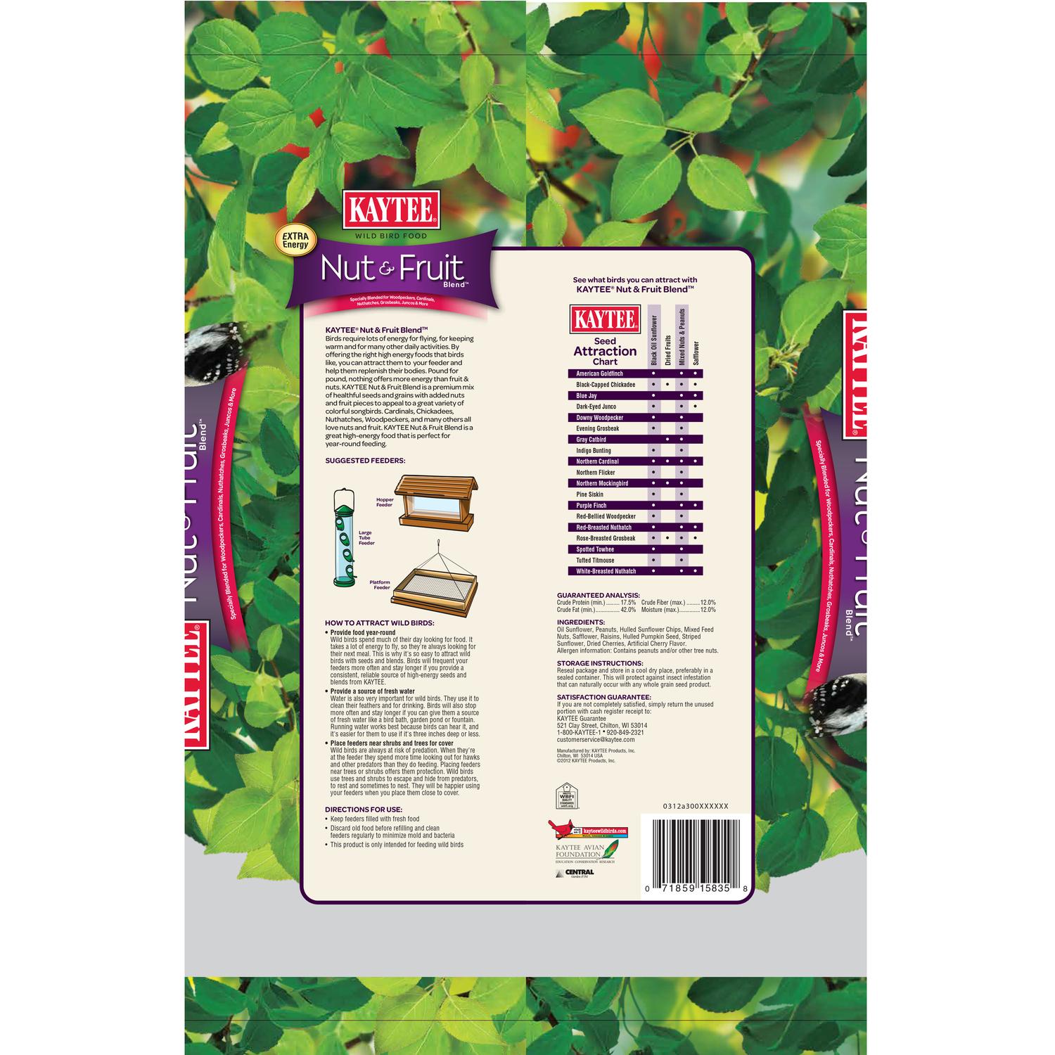 Kaytee Nut & Fruit Blend Wild Bird Food 5 lb
