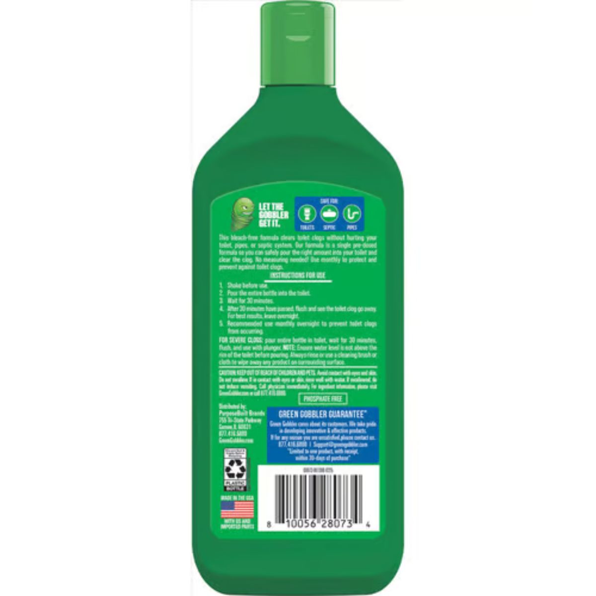 Green Gobbler 12 oz. Liquid Toilet Plunger Drain Cleaner